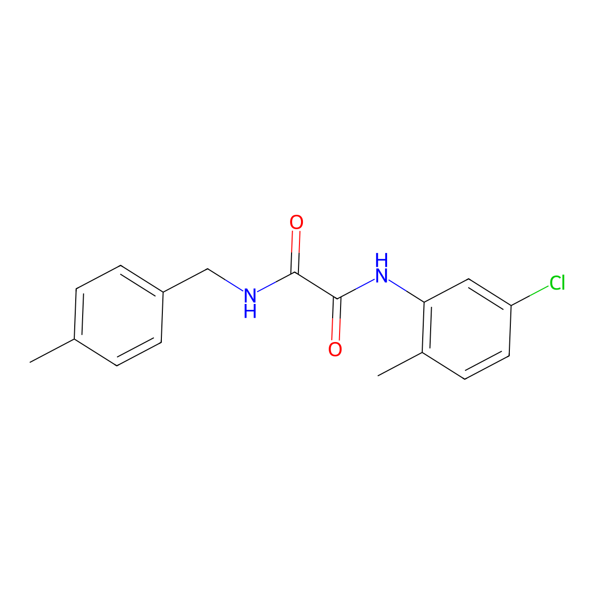 N-(5-chloro-2-methylphenyl)-N'-(4-methylbenzyl)ethanediamide molecular structure, CAS 425418-51-5