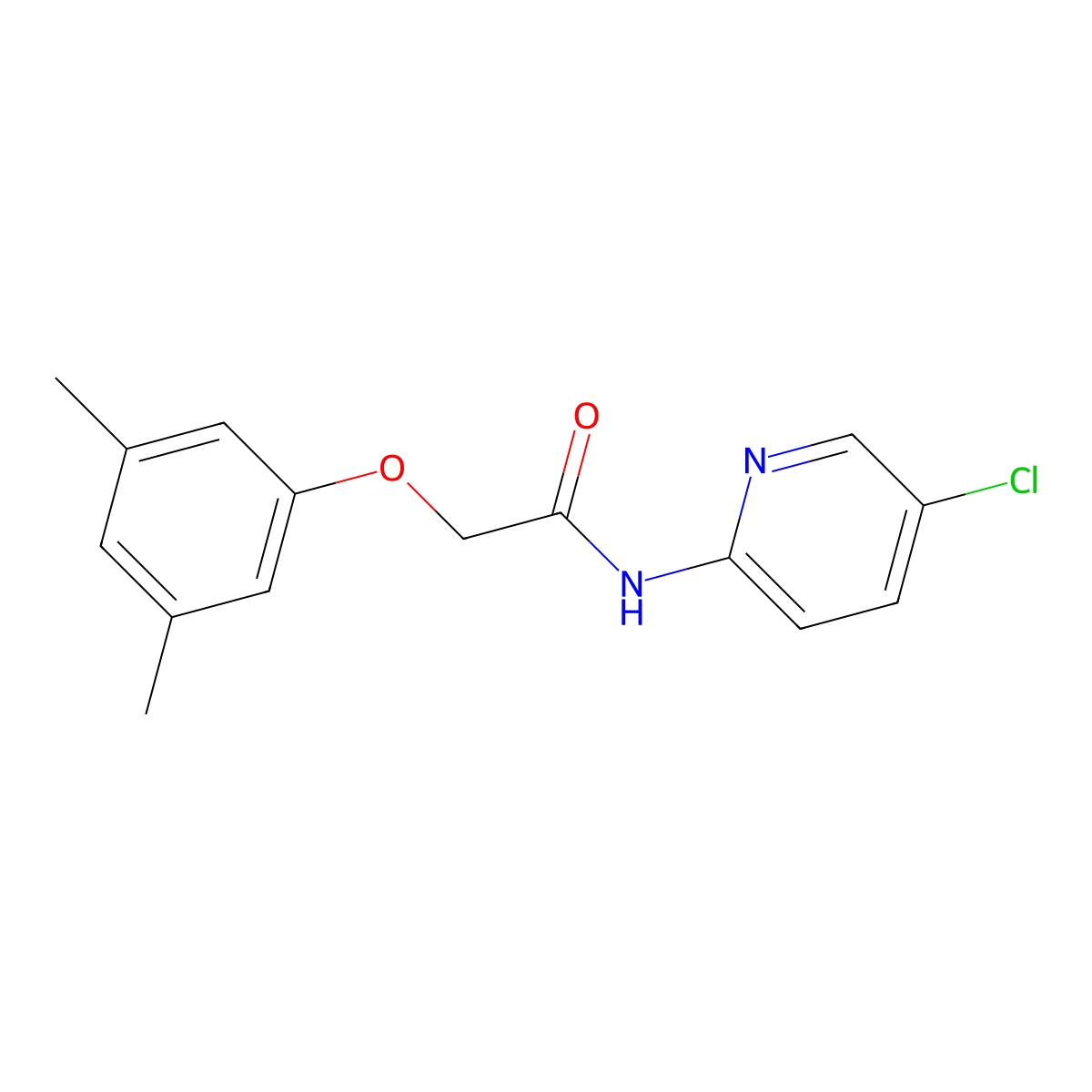 N-(5-chloropyridin-2-yl)-2-(3,5-dimethylphenoxy)acetamide molecular structure, CAS 425419-63-2
