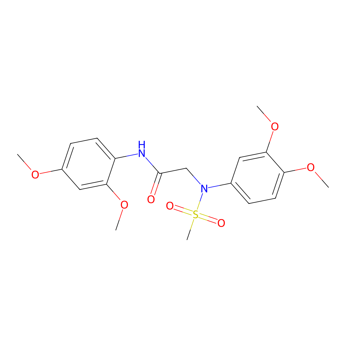 2-[3,4-dimethoxy(methylsulfonyl)anilino]-N-(2,4-dimethoxyphenyl)acetamide molecular structure, CAS 425420-64-0