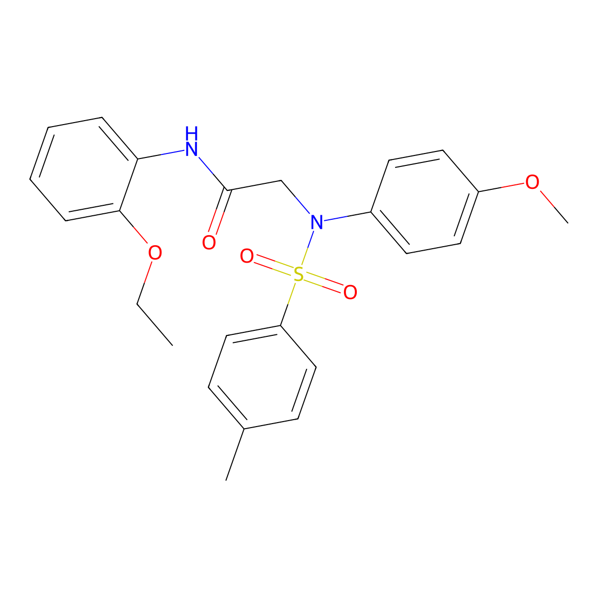 N-(2-ethoxyphenyl)-2-(4-methoxy-N-(4-methylphenyl)sulfonylanilino)acetamide molecular structure, CAS 425421-70-1