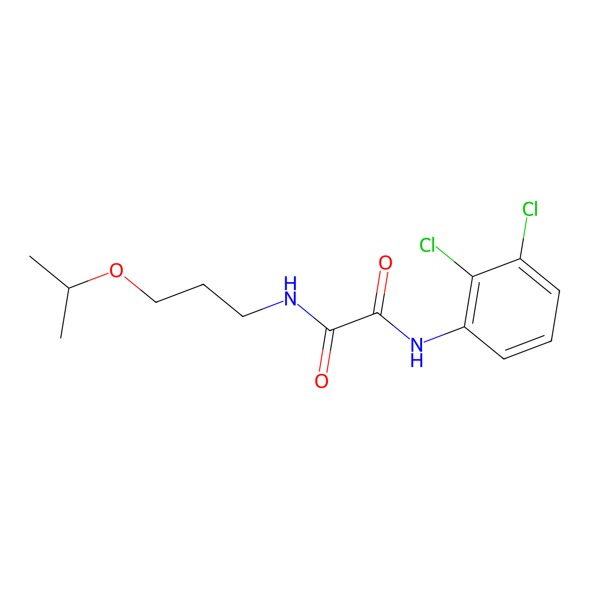 N'-(2,3-dichlorophenyl)-N-(3-propan-2-yloxypropyl)oxamide molecular structure, CAS 425421-93-8