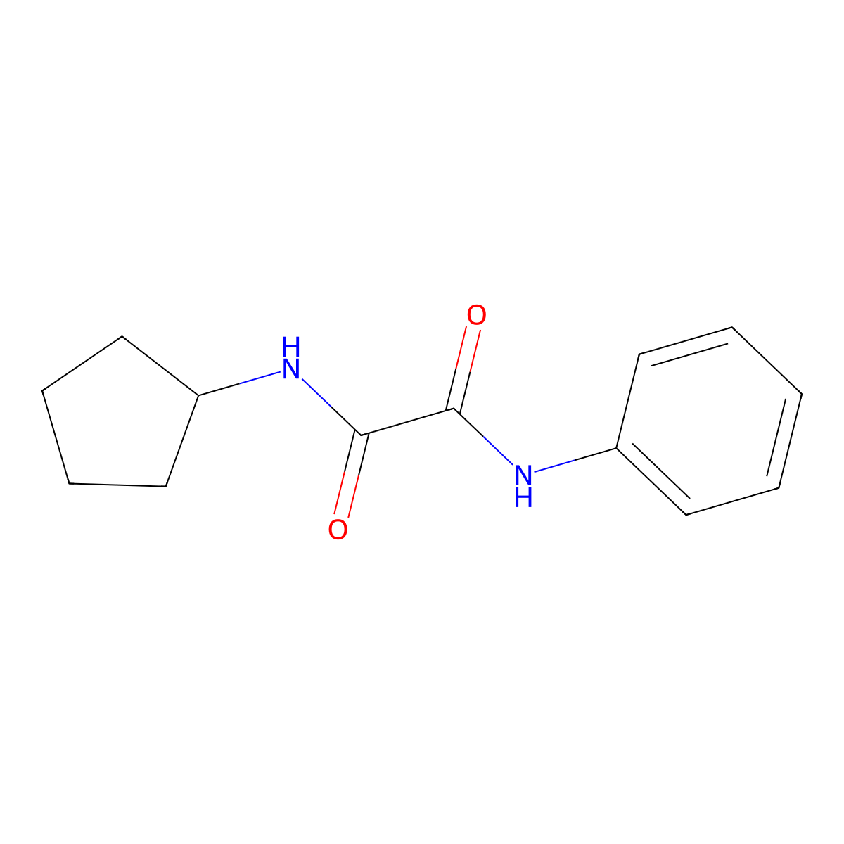 N-cyclopentyl-N'-phenyloxamide molecular structure, CAS 425423-39-8