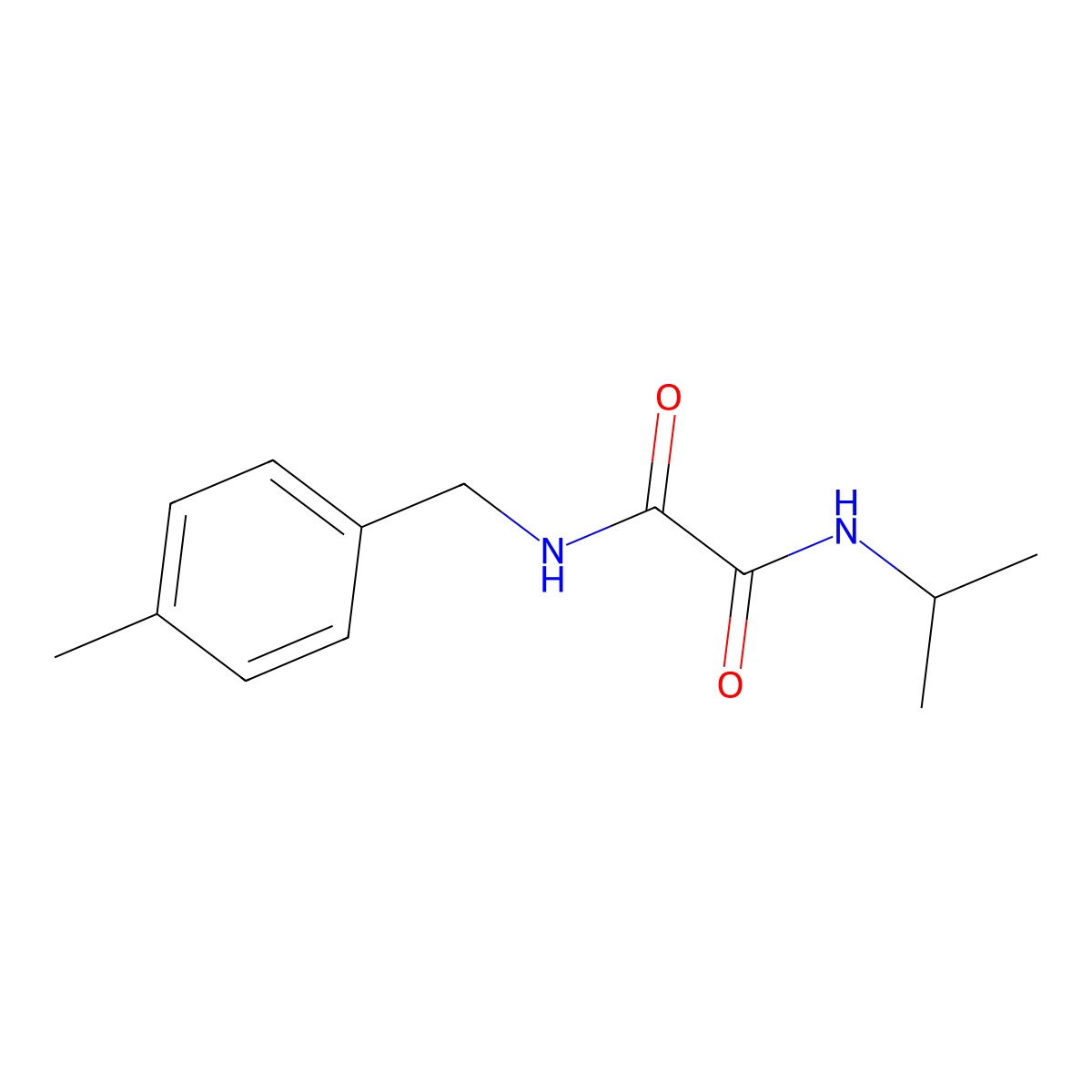 N-(4-methylbenzyl)-N'-(propan-2-yl)ethanediamide molecular structure, CAS 425423-45-6