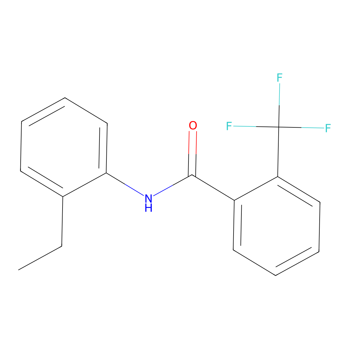 N-(2-ethylphenyl)-2-(trifluoromethyl)benzamide molecular structure, CAS 425424-02-8