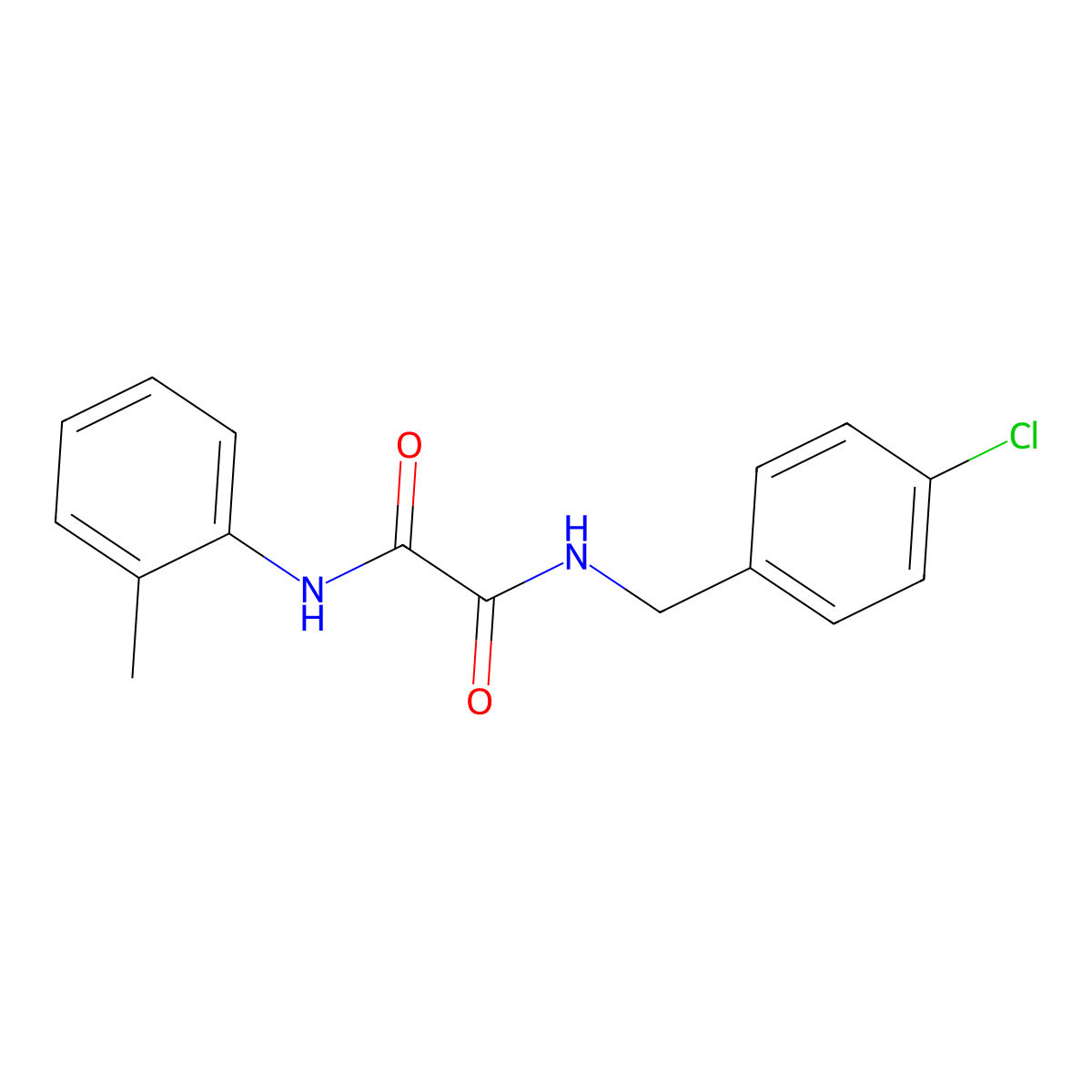 N-(4-chlorobenzyl)-N'-(2-methylphenyl)ethanediamide molecular structure, CAS 425425-14-5