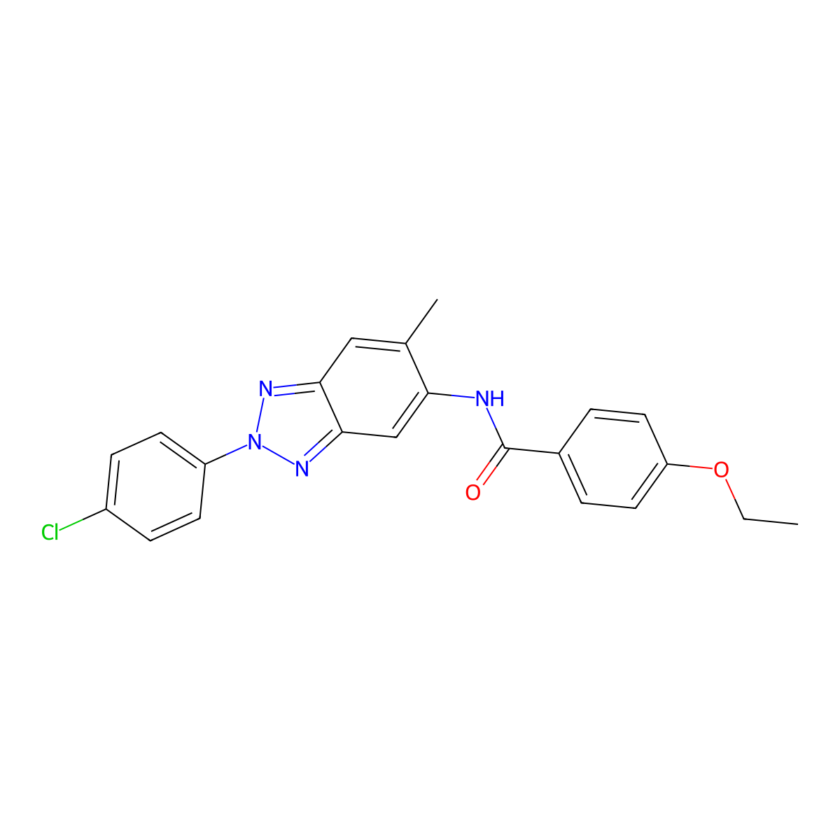 N-[2-(4-chlorophenyl)-6-methylbenzotriazol-5-yl]-4-ethoxybenzamide molecular structure, CAS 425425-40-7
