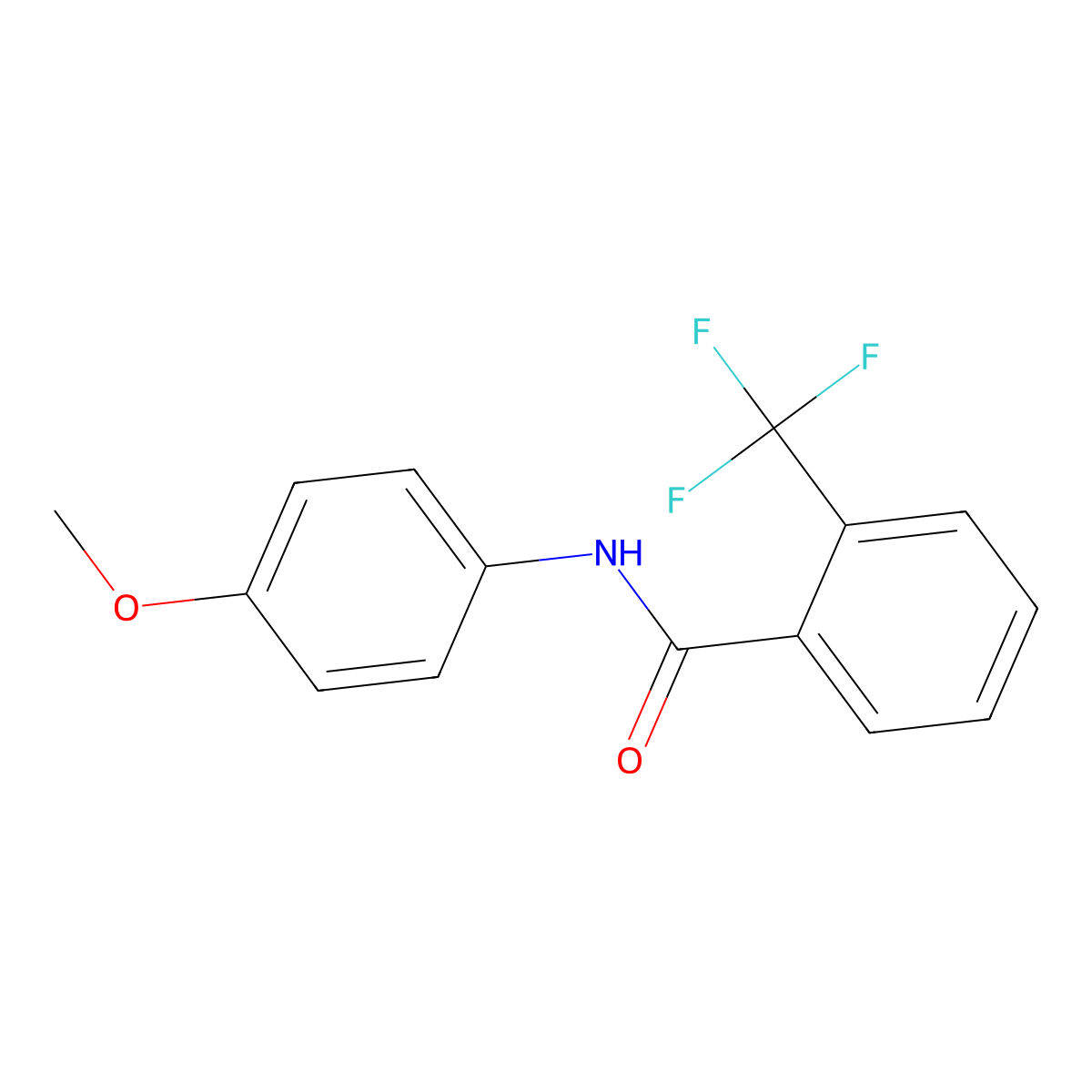 N-(4-methoxyphenyl)-2-(trifluoromethyl)benzamide molecular structure, CAS 425425-67-8