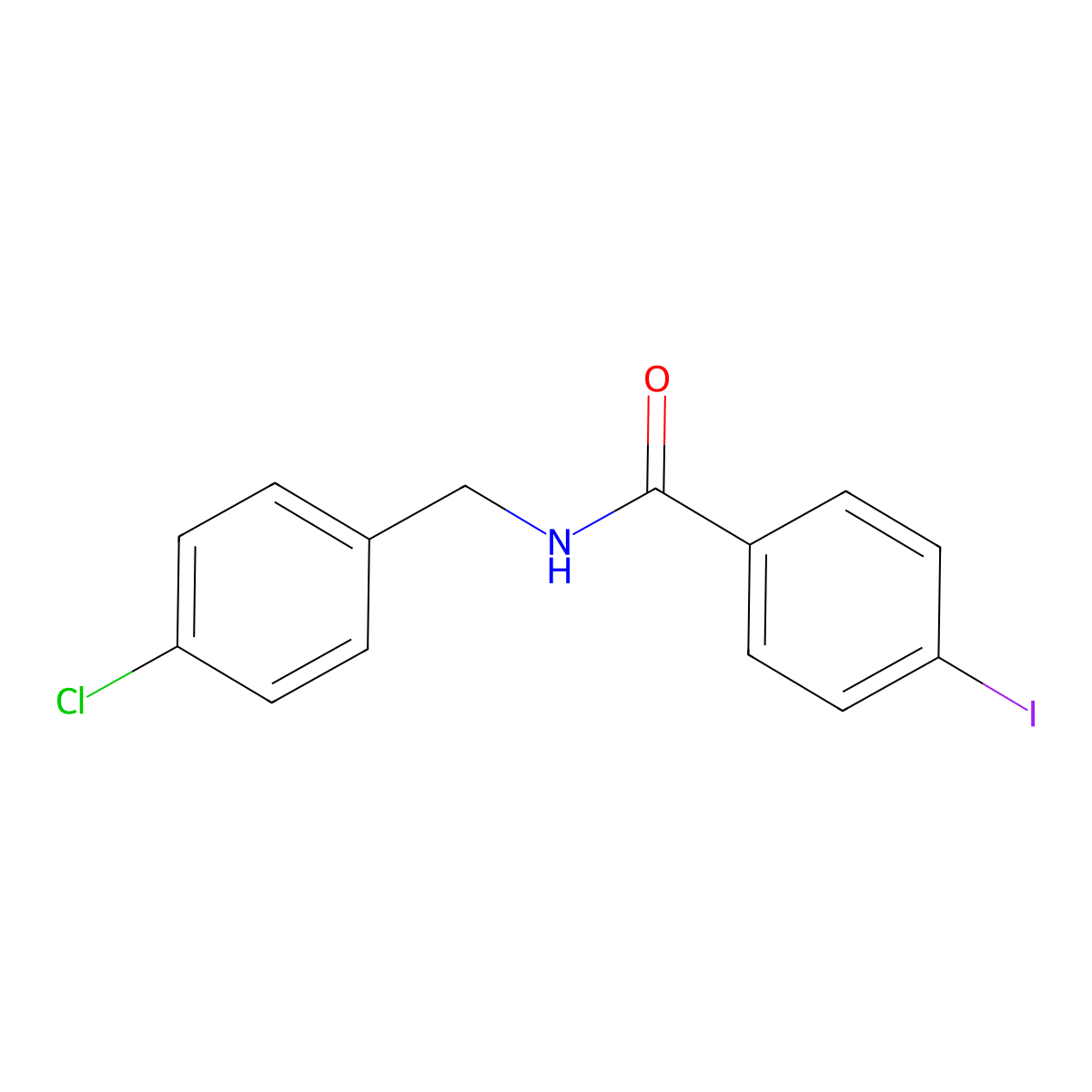 N-[(4-chlorophenyl)methyl]-4-iodobenzamide molecular structure, CAS 425425-94-1