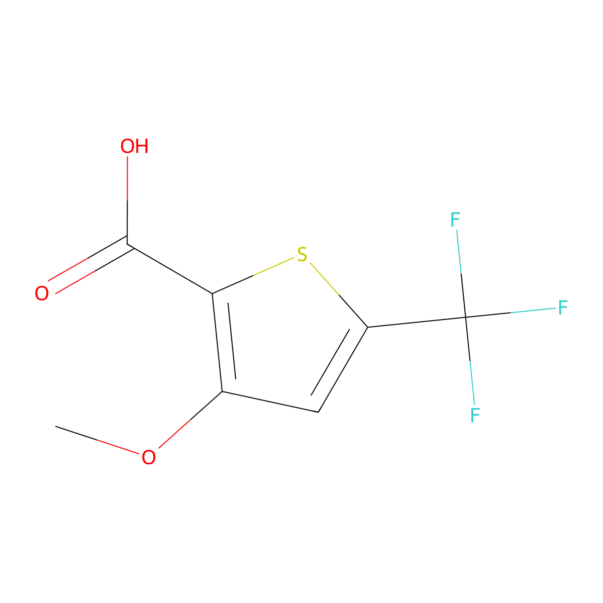3-Methoxy-5-(trifluoromethyl)thiophene-2-carboxylic acid molecular structure, CAS 425426-80-8