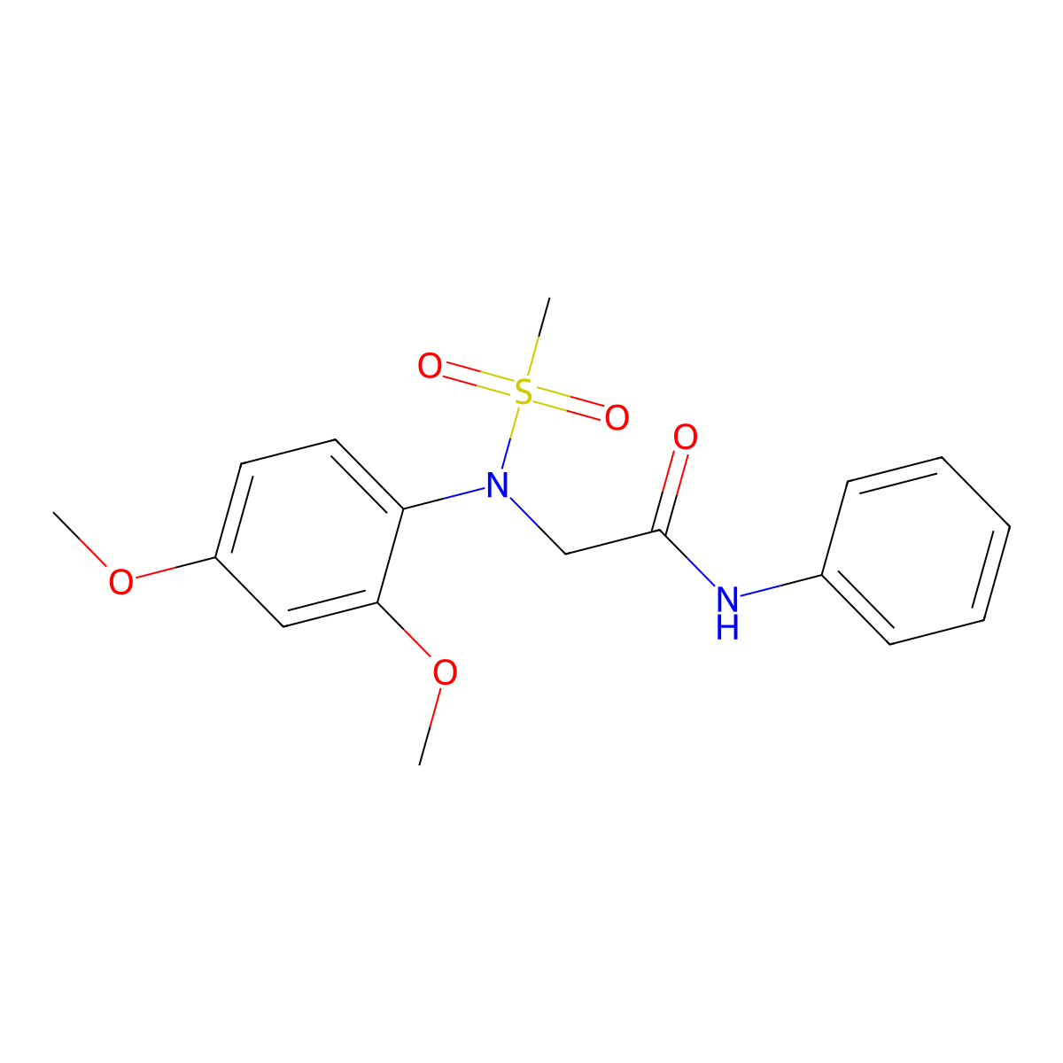 2-(2,4-dimethoxy-N-methylsulfonylanilino)-N-phenylacetamide molecular structure, CAS 425427-24-3