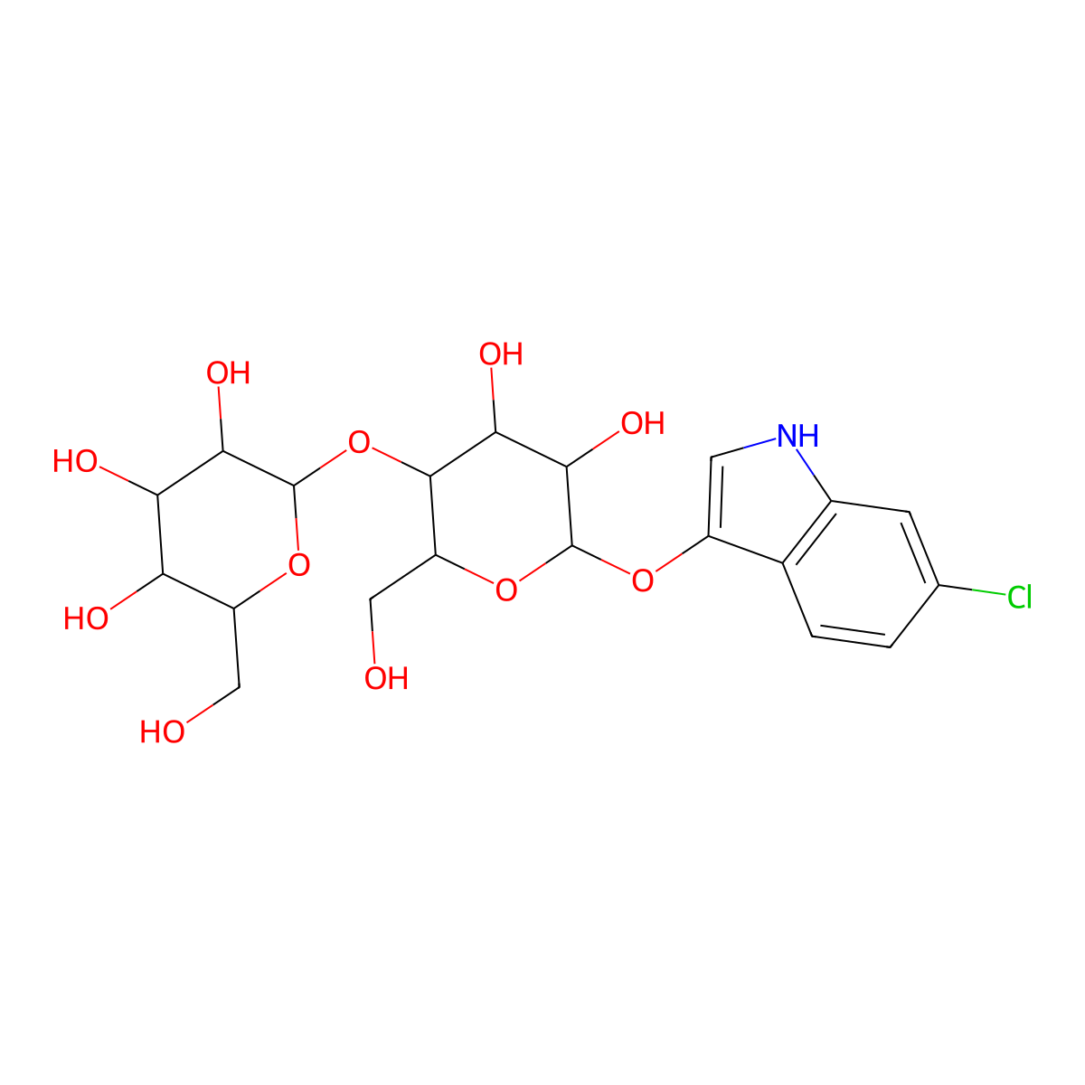 6-Chloro-3-indoxyl-beta-D-cellobioside molecular structure, CAS 425427-87-8