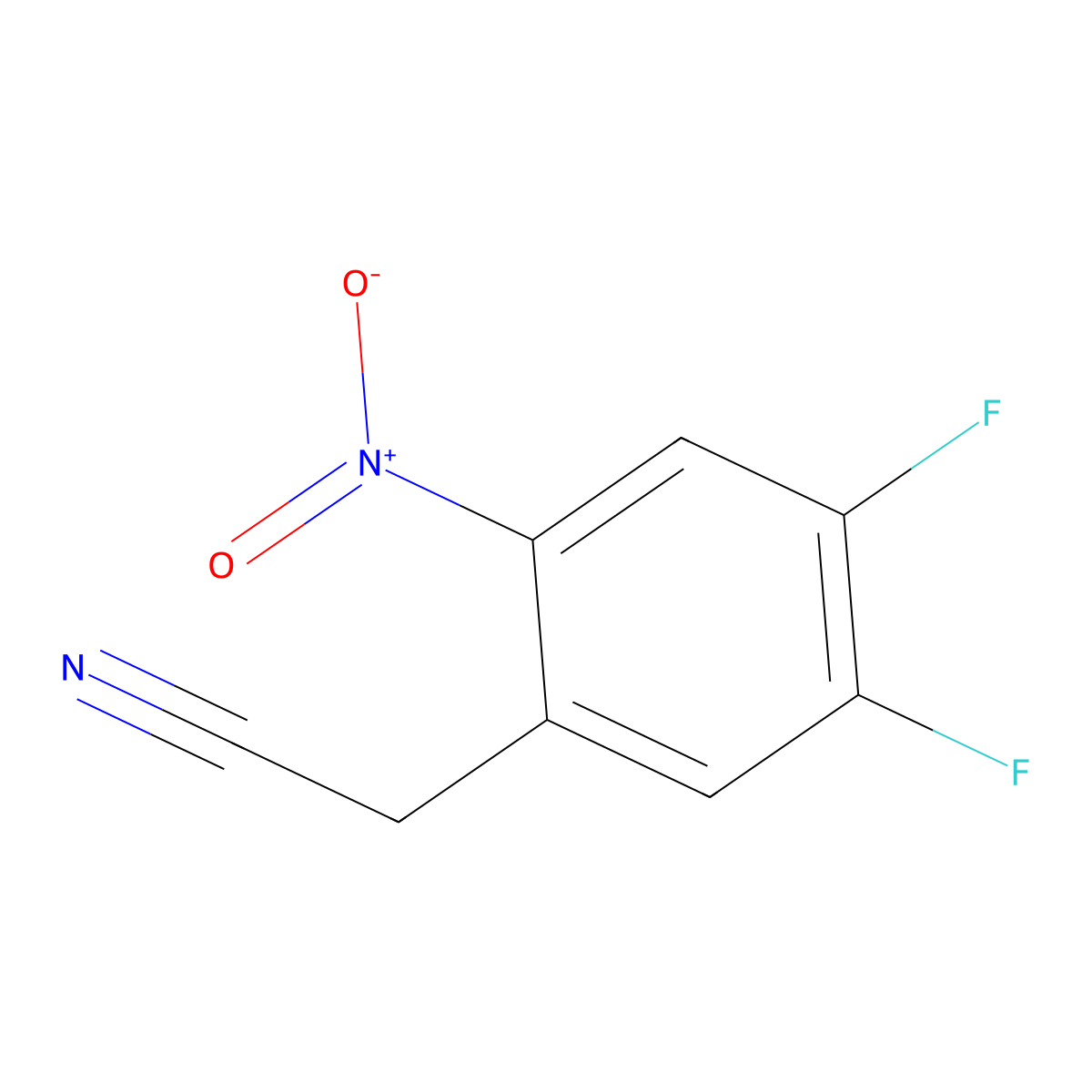 2-(4,5-Difluoro-2-nitrophenyl)acetonitrile molecular structure, CAS 425430-84-8