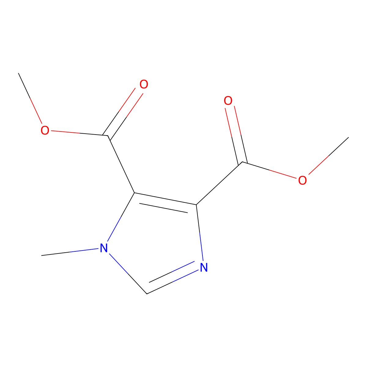 Dimethyl 1-methyl-1H-imidazole-4,5-dicarboxylate molecular structure, CAS 42545-22-2