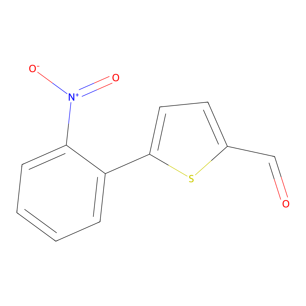 5-(2-Nitrophenyl)thiophene-2-carbaldehyde molecular structure, CAS 42545-34-6