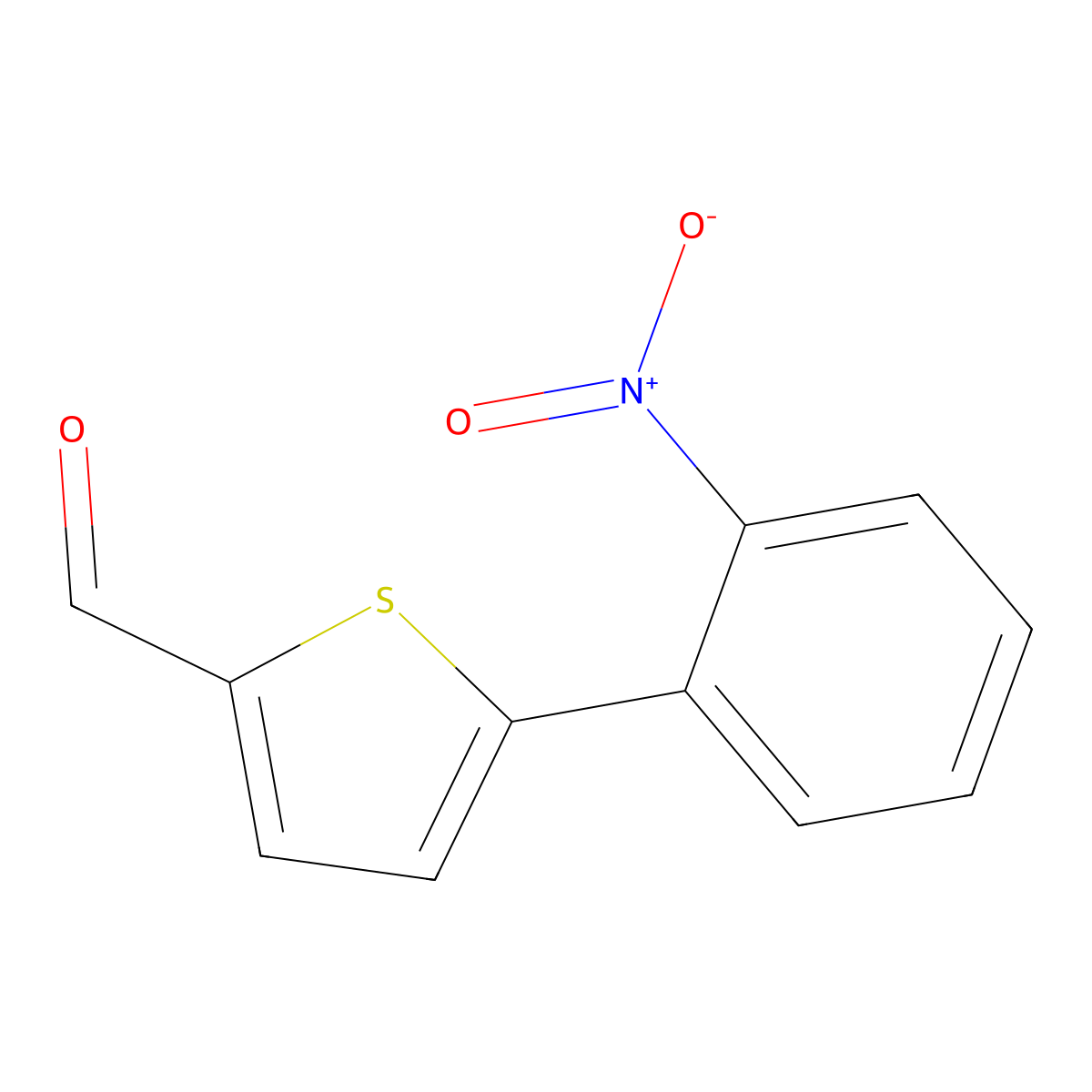 5-(2-Nitrophenyl)thiophene-2-carbaldehyde molecular structure, CAS 42545-34-6