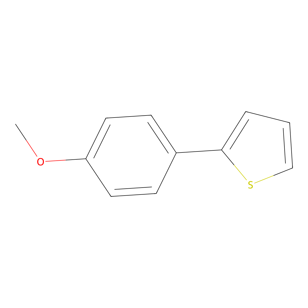 2-(4-Methoxyphenyl)thiophene molecular structure, CAS 42545-43-7