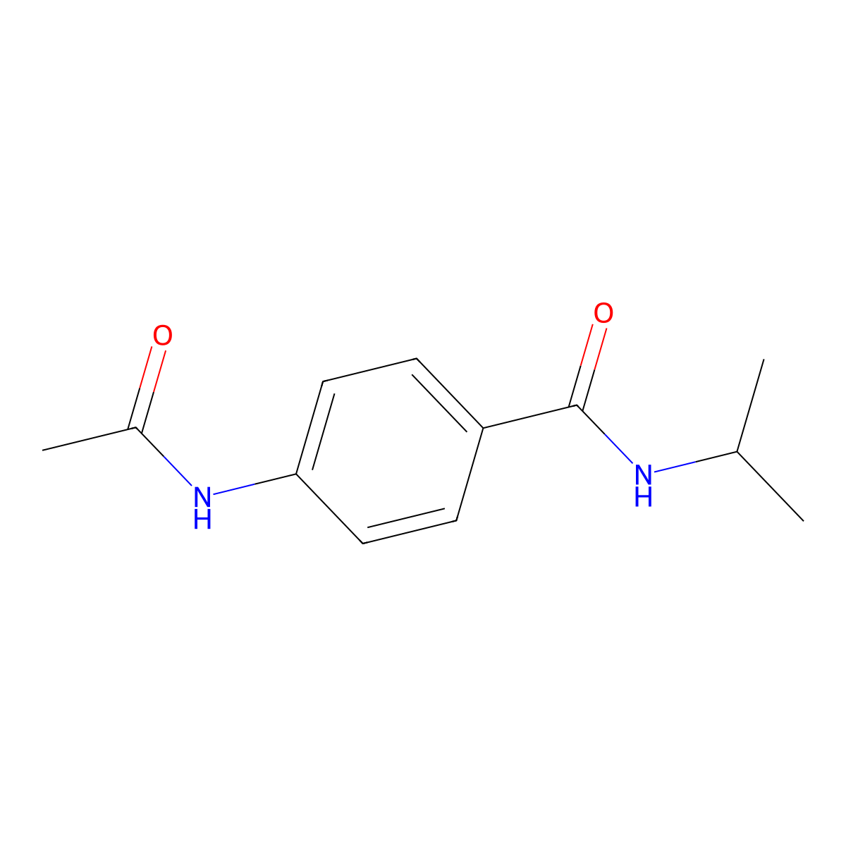 4-acetamido-N-propan-2-ylbenzamide molecular structure, CAS 42548-89-0