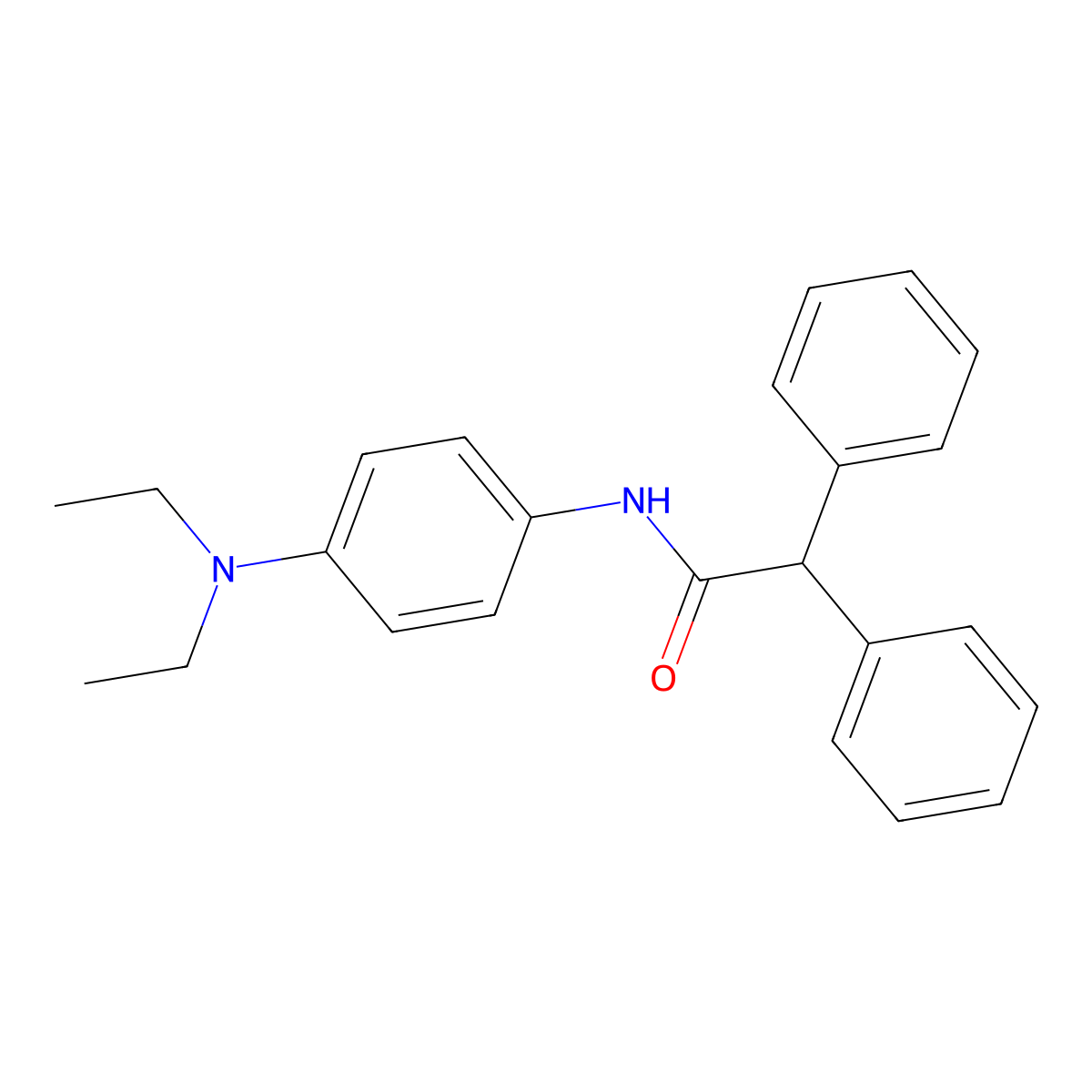 N-[4-(diethylamino)phenyl]-2,2-diphenylacetamide molecular structure, CAS 42549-17-7