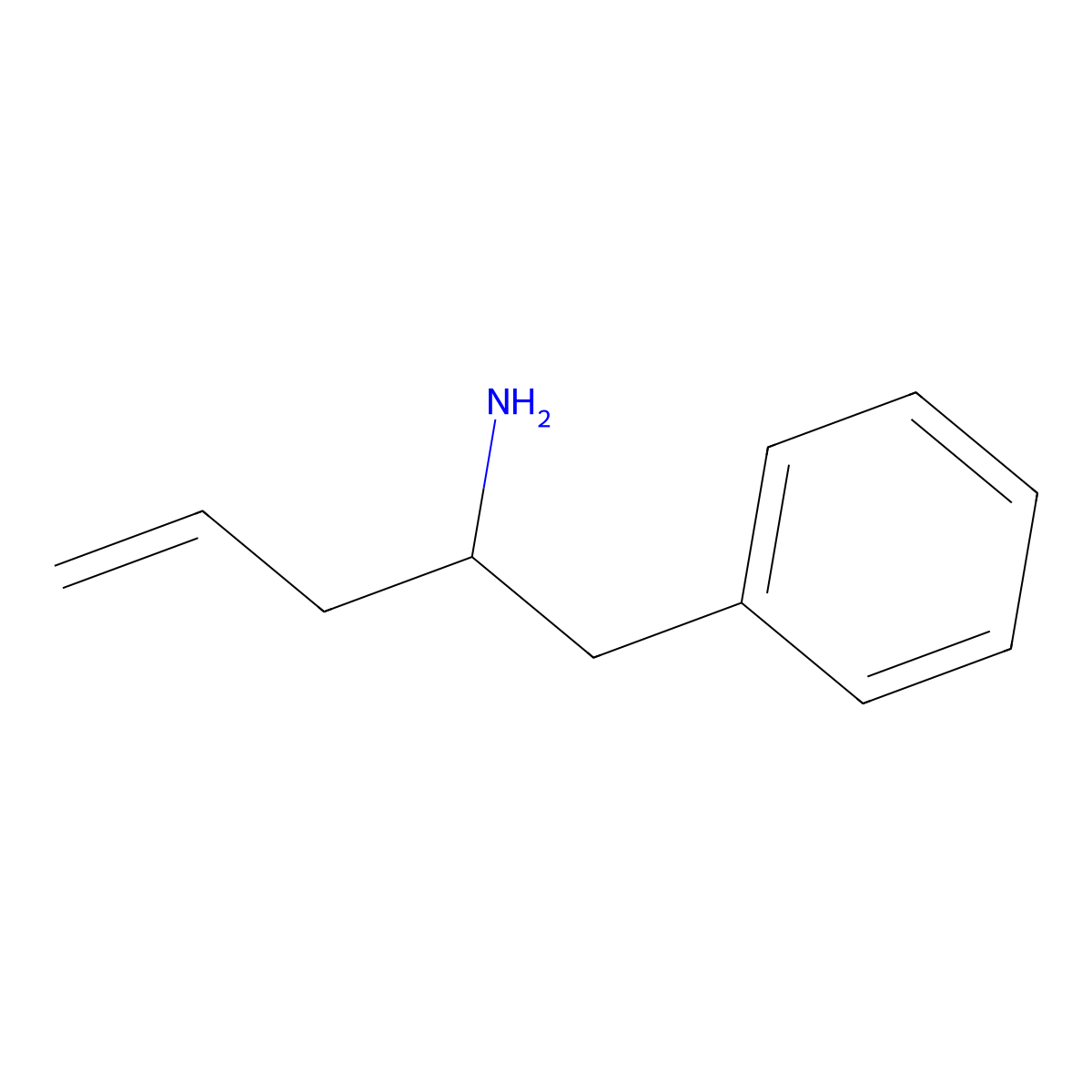 1-Phenylpent-4-en-2-amine molecular structure, CAS 4255-23-6