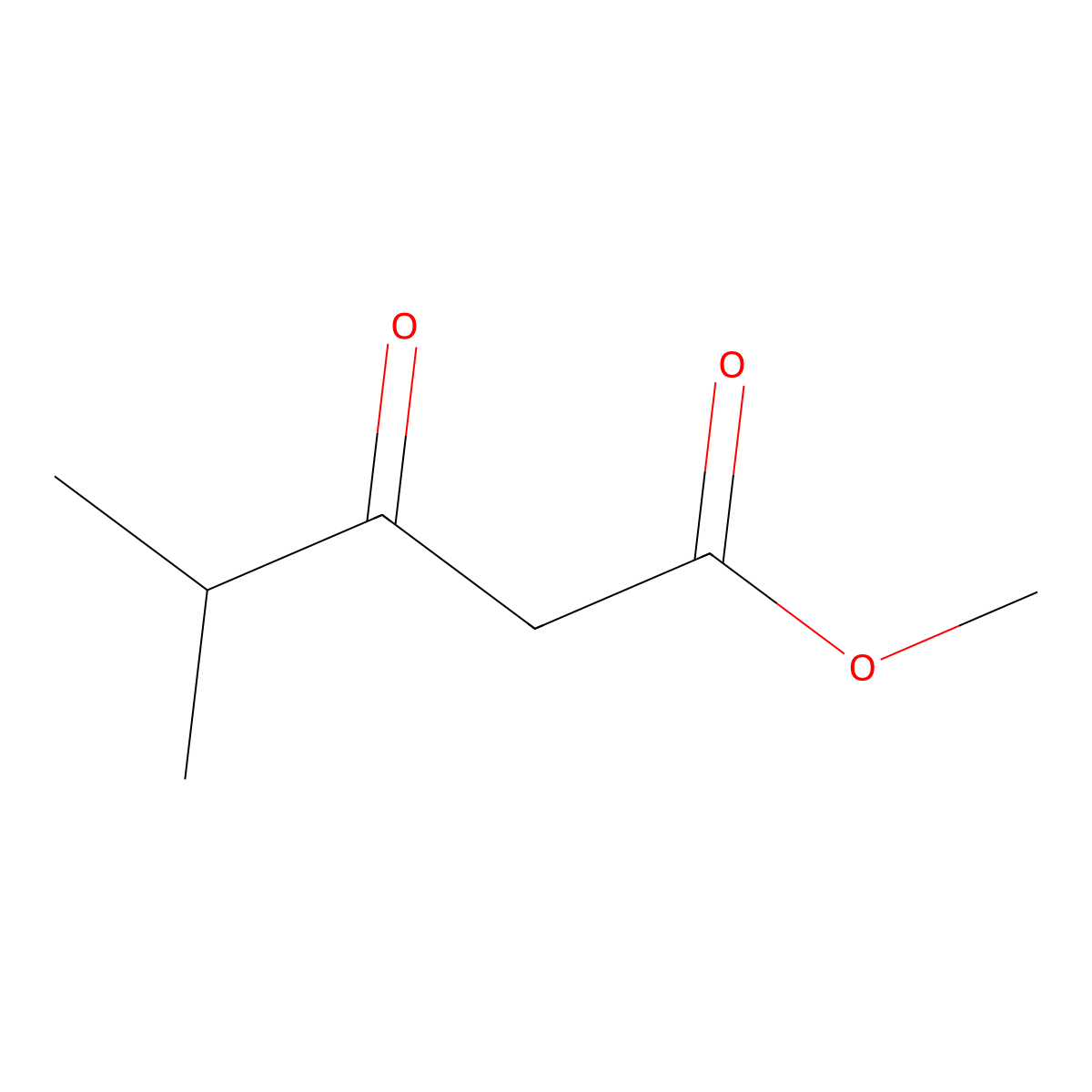 Methyl 4-methyl-3-oxopentanoate molecular structure, CAS 42558-54-3