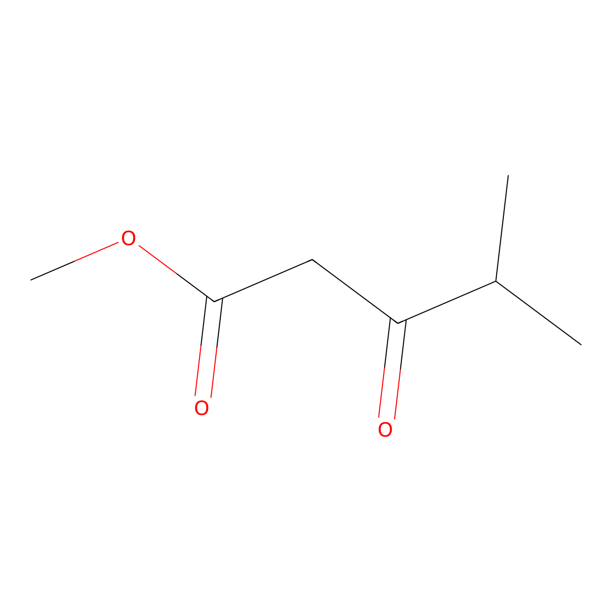 Methyl 4-methyl-3-oxopentanoate molecular structure, CAS 42558-54-3