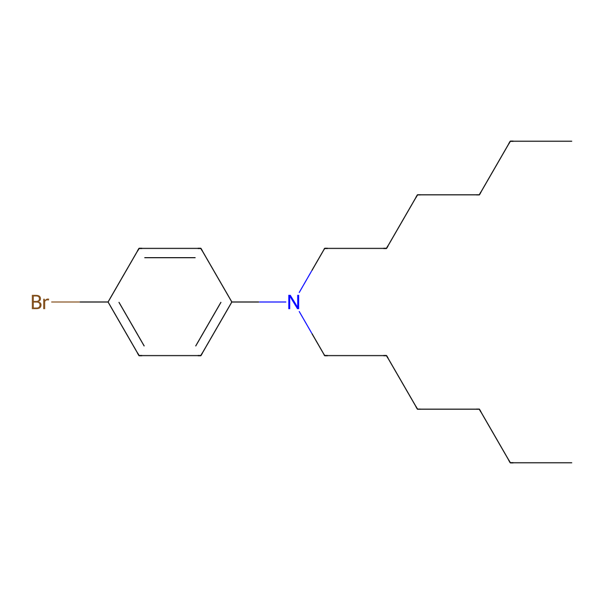 4-bromo-N,N-dihexylaniline molecular structure, CAS 425604-49-5