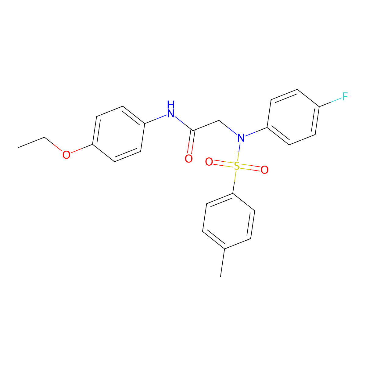 N-(4-ethoxyphenyl)-2-(4-fluoro-N-(4-methylphenyl)sulfonylanilino)acetamide molecular structure, CAS 425605-40-9