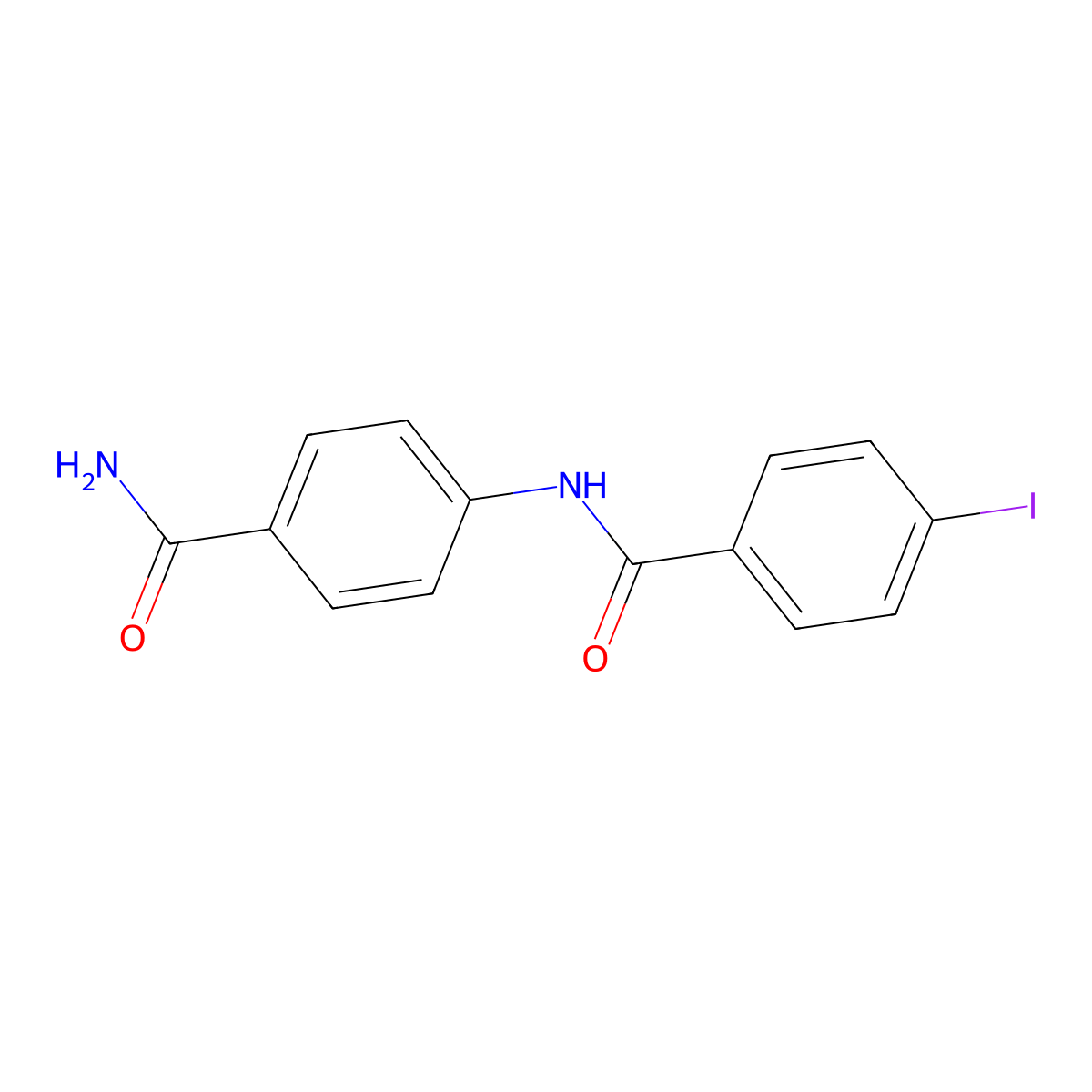 4-[(4-Iodobenzoyl)amino]benzamide molecular structure, CAS 425605-42-1