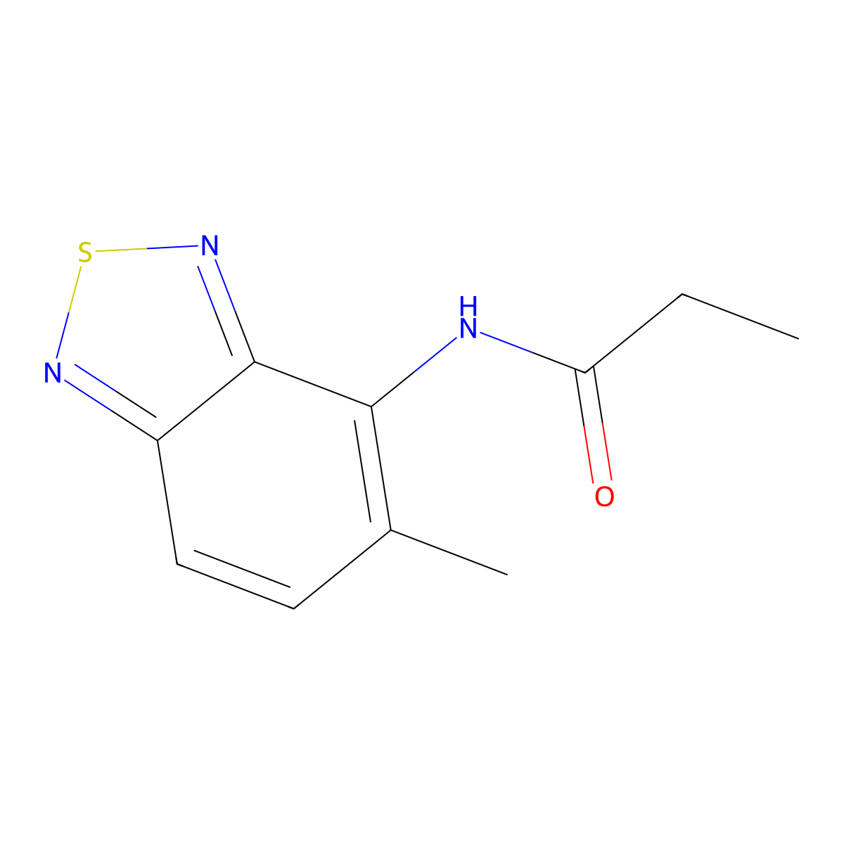 N-(5-methyl-2,1,3-benzothiadiazol-4-yl)propanamide molecular structure, CAS 425606-01-5