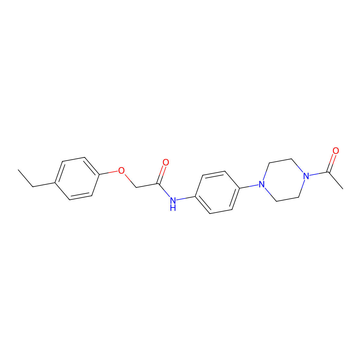N-[4-(4-acetylpiperazin-1-yl)phenyl]-2-(4-ethylphenoxy)acetamide molecular structure, CAS 425606-11-7