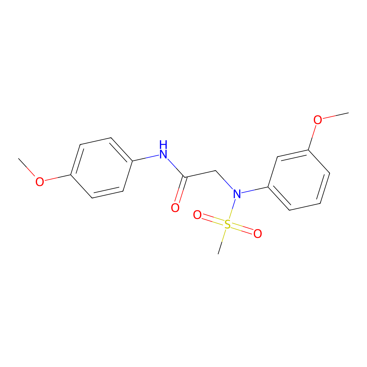2-[3-methoxy(methylsulfonyl)anilino]-N-(4-methoxyphenyl)acetamide molecular structure, CAS 425606-13-9