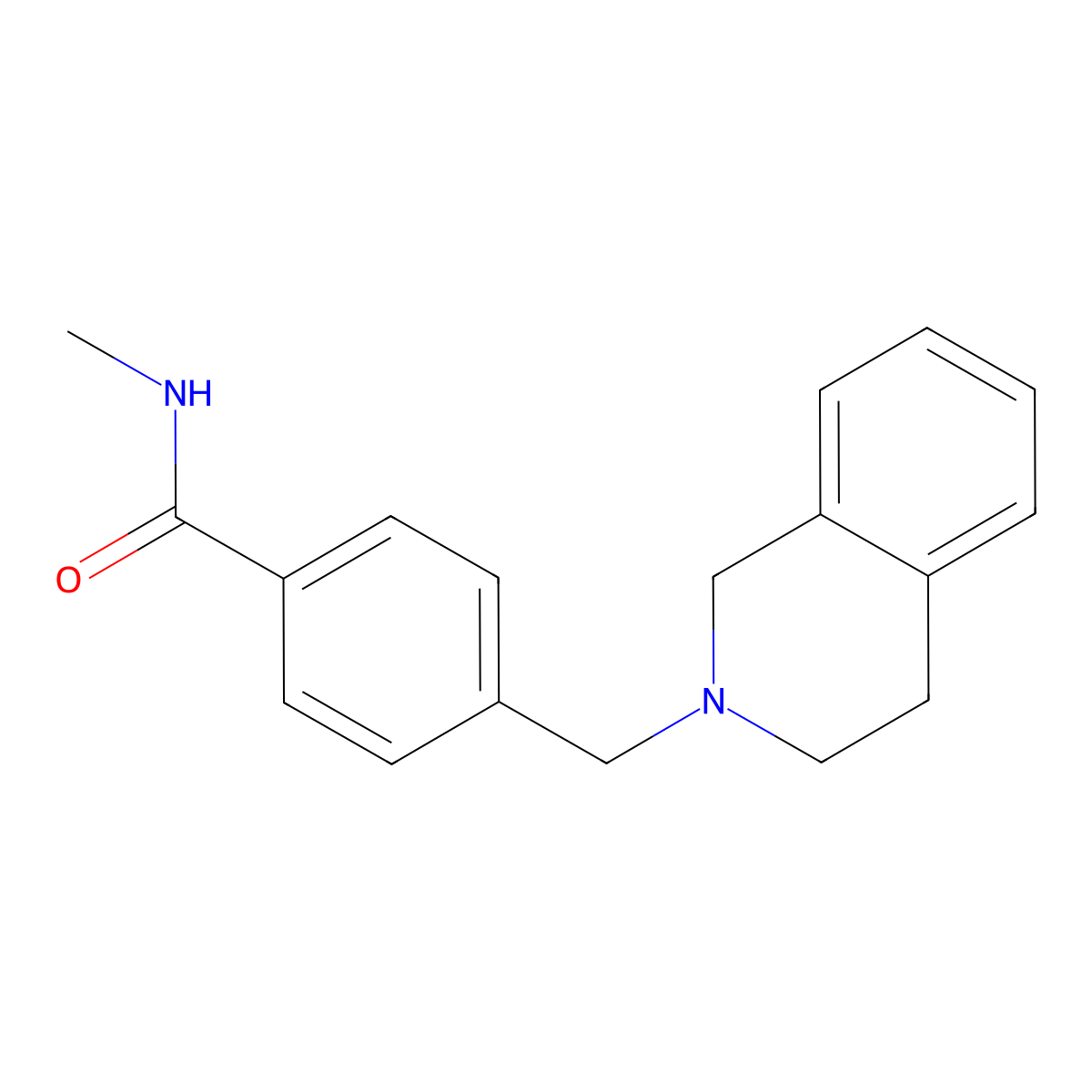 4-(3,4-dihydroisoquinolin-2(1H)-ylmethyl)-N-methylbenzamide molecular structure, CAS 425606-45-7