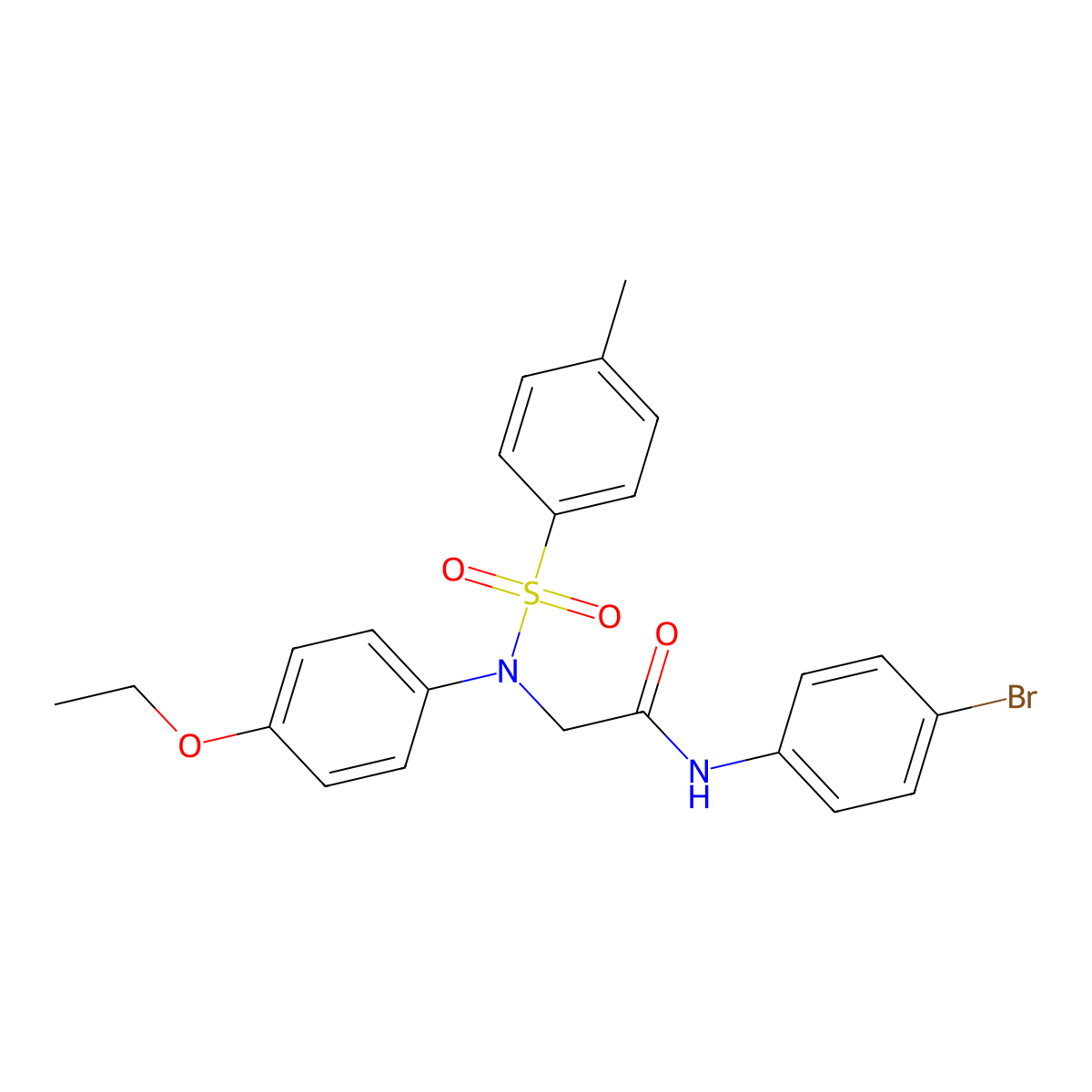 N-(4-bromophenyl)-2-(4-ethoxy-N-(4-methylphenyl)sulfonylanilino)acetamide molecular structure, CAS 425606-86-6