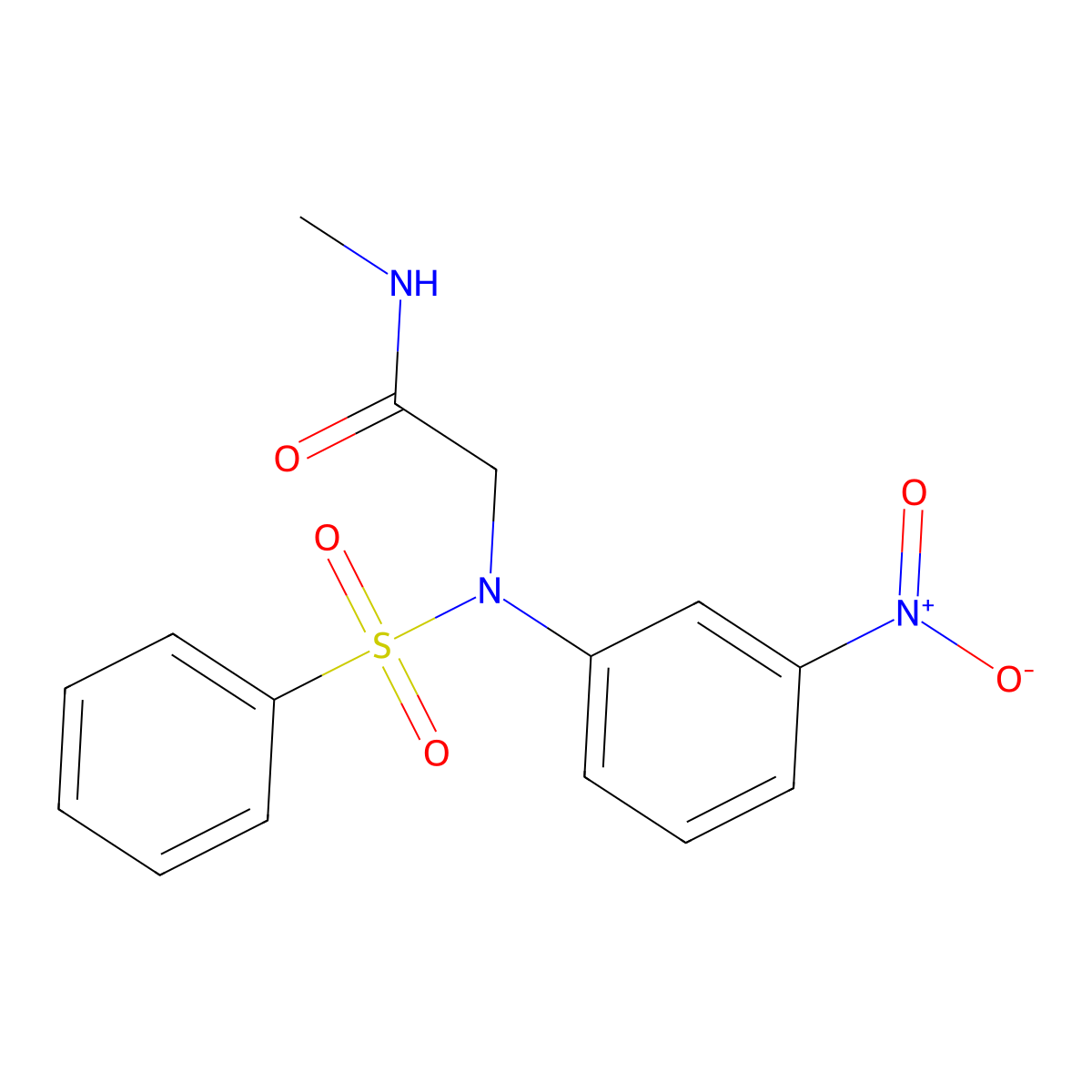 2-[3-nitro(phenylsulfonyl)anilino]-N-methylacetamide molecular structure, CAS 425607-21-2