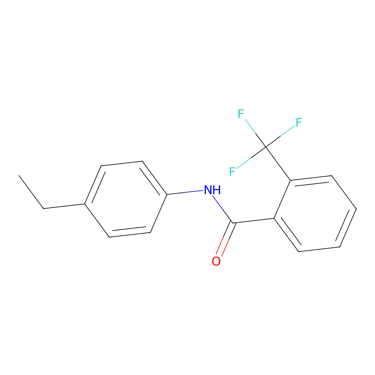 N-(4-ethylphenyl)-2-(trifluoromethyl)benzamide molecular structure, CAS 425607-26-7