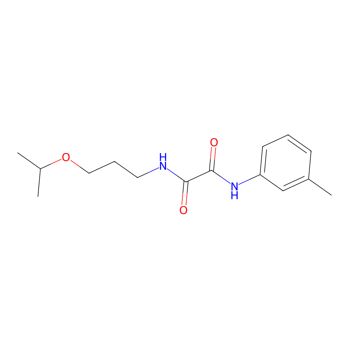 N'-(3-methylphenyl)-N-(3-propan-2-yloxypropyl)oxamide molecular structure, CAS 425607-51-8