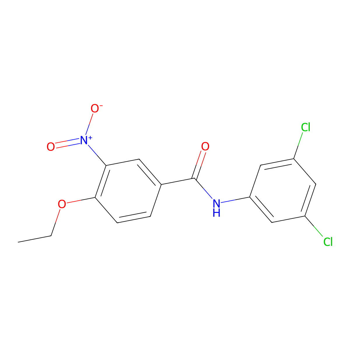 N-(3,5-dichlorophenyl)-4-ethoxy-3-nitrobenzamide molecular structure, CAS 425607-57-4