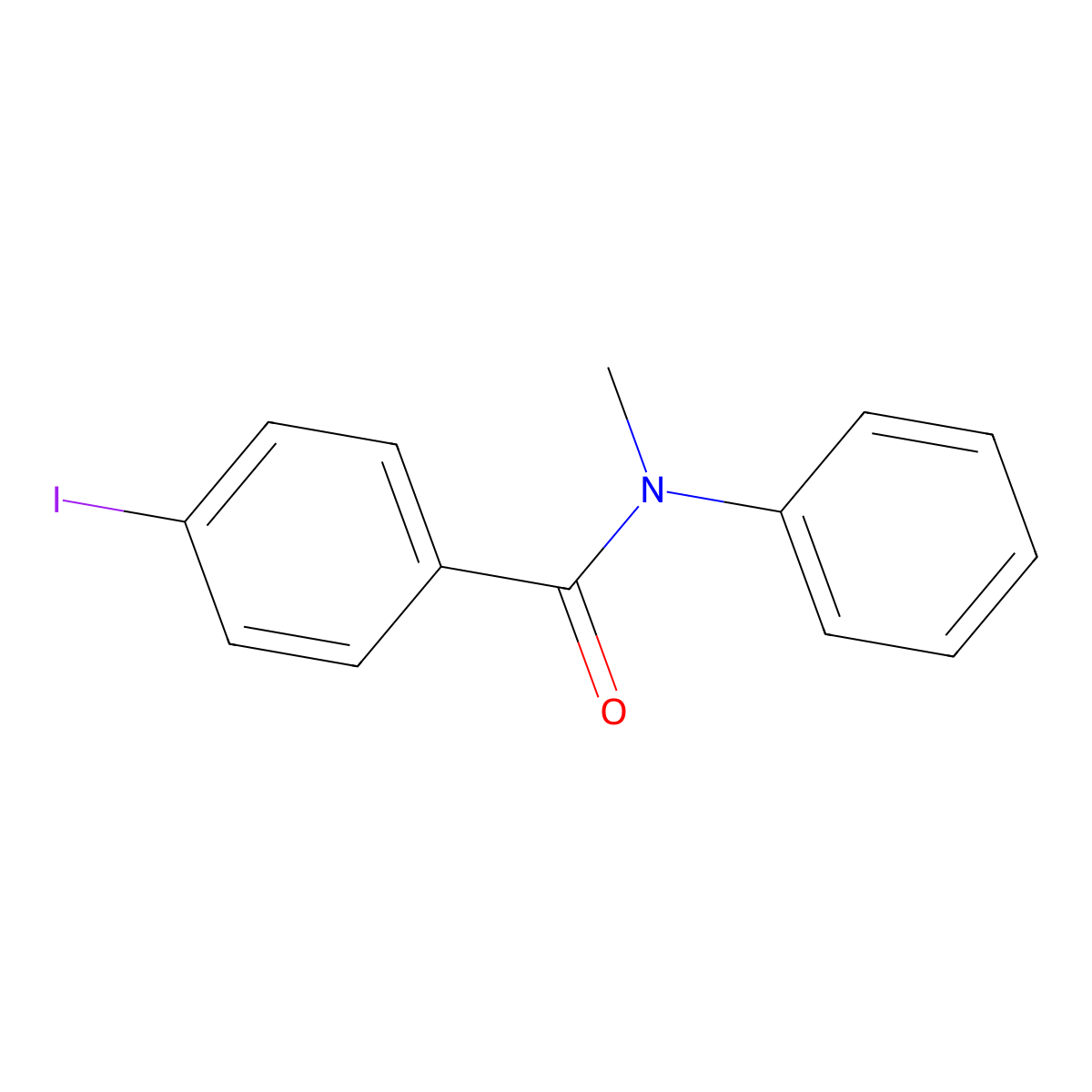 4-iodo-N-methyl-N-phenylbenzamide molecular structure, CAS 425608-41-9
