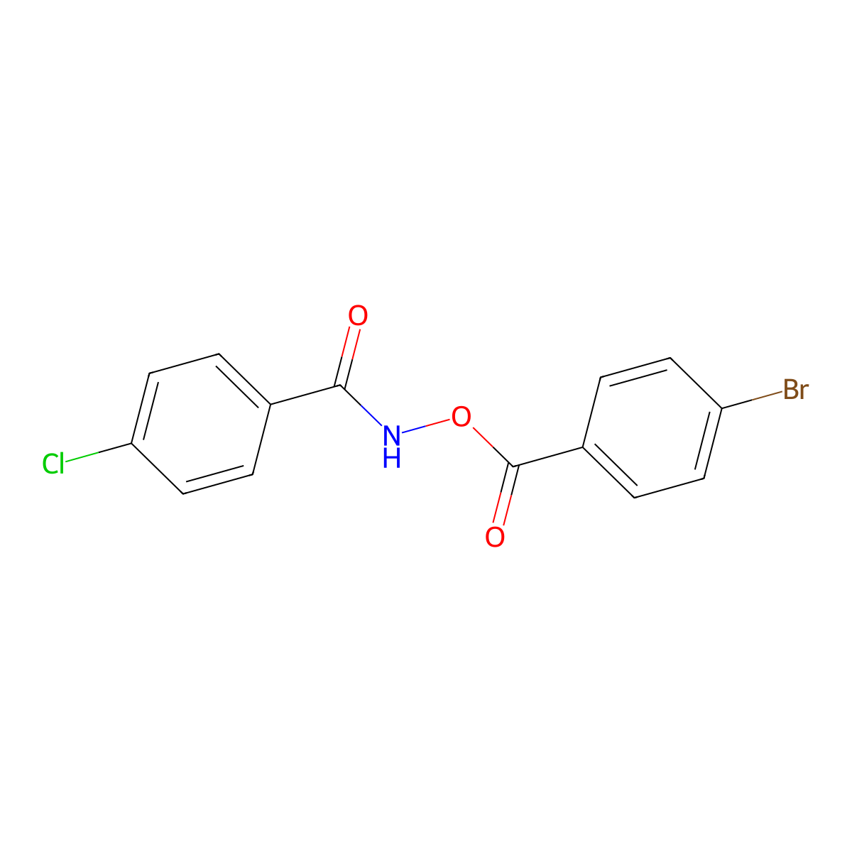 N-{[(4-bromophenyl)carbonyl]oxy}-4-chlorobenzamide molecular structure, CAS 425609-26-3