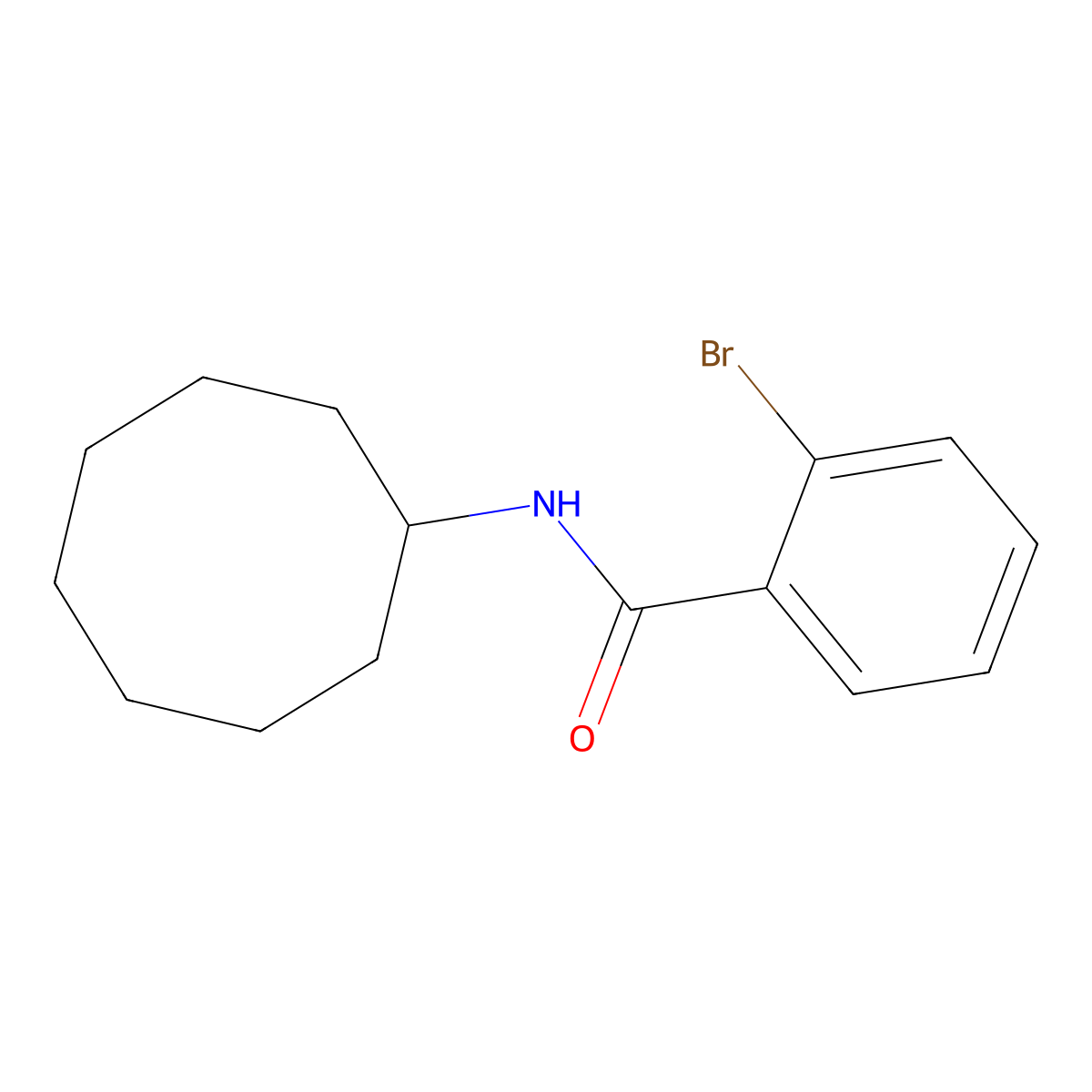 2-bromo-N-cyclooctylbenzamide molecular structure, CAS 425609-87-6