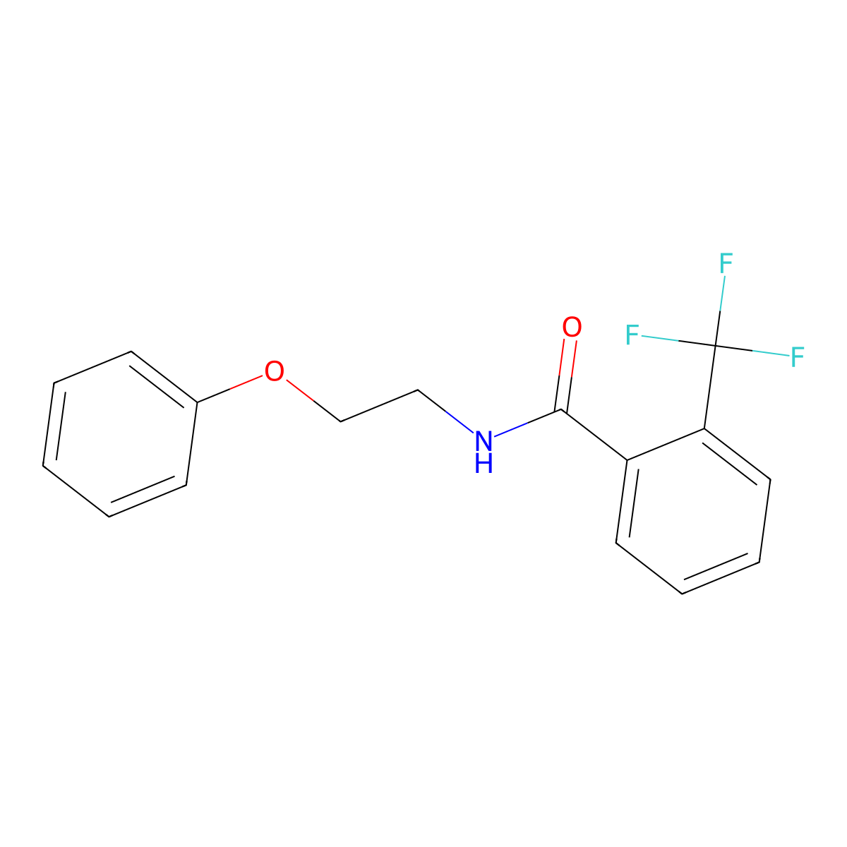 N-(2-phenoxyethyl)-2-(trifluoromethyl)benzamide molecular structure, CAS 425609-92-3
