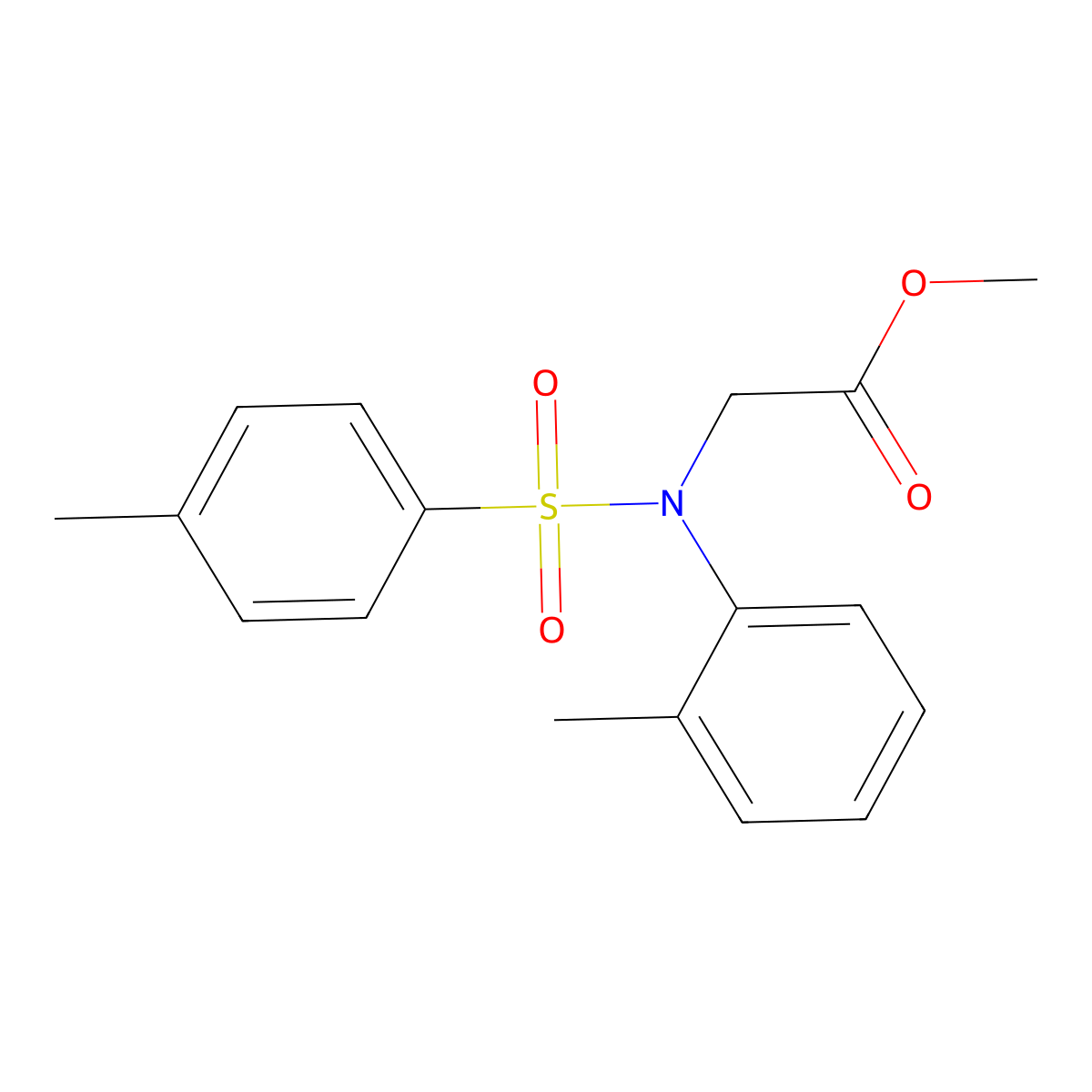Methyl N-(2-methylphenyl)-N-[(4-methylphenyl)sulfonyl]glycinate molecular structure, CAS 425609-96-7