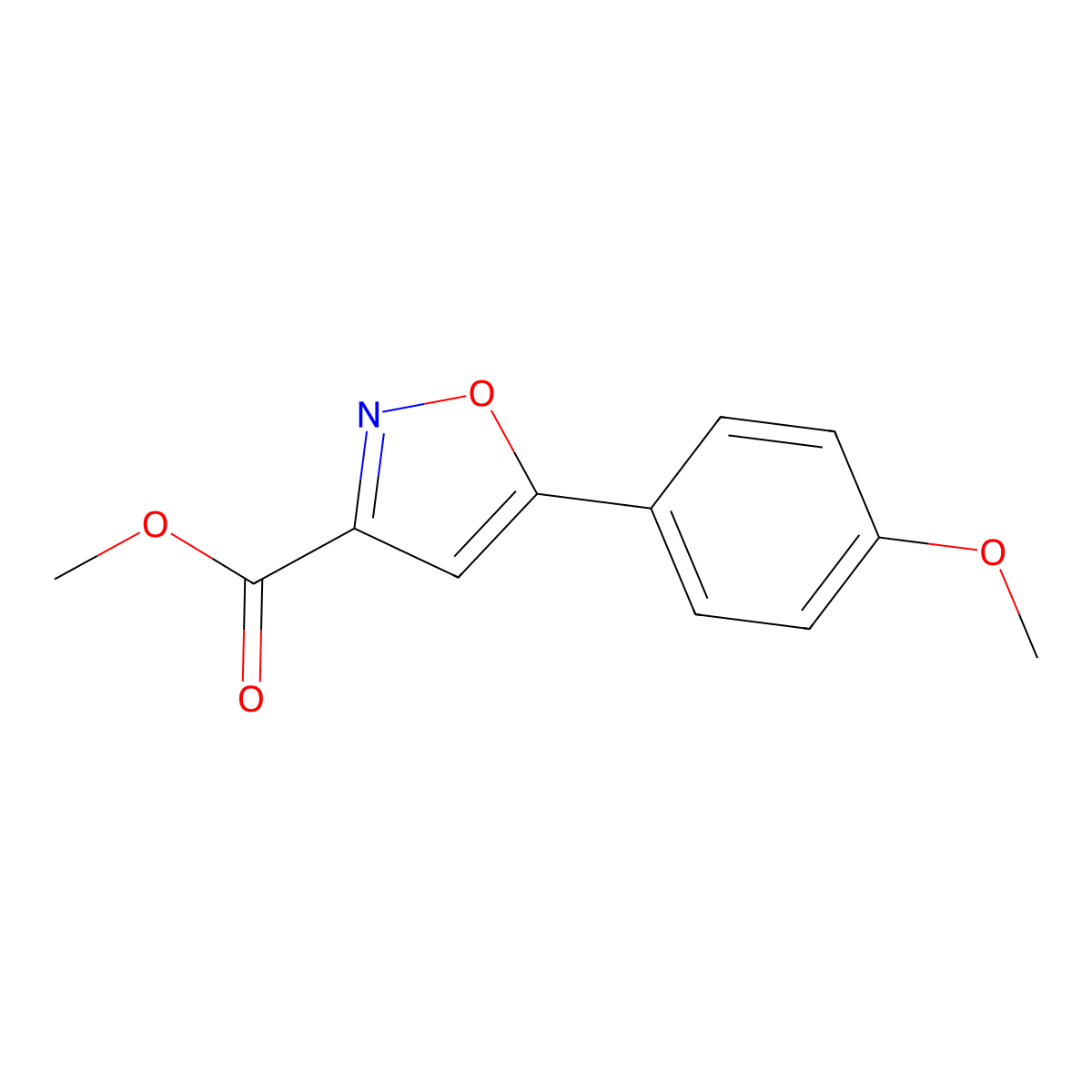 Methyl 5-(4-methoxyphenyl)-3-isoxazolecarboxylate molecular structure, CAS 425609-97-8