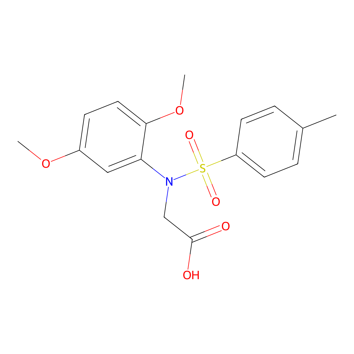 N-(2,5-dimethoxyphenyl)-N-[(4-methylphenyl)sulfonyl]glycine molecular structure, CAS 425610-95-3