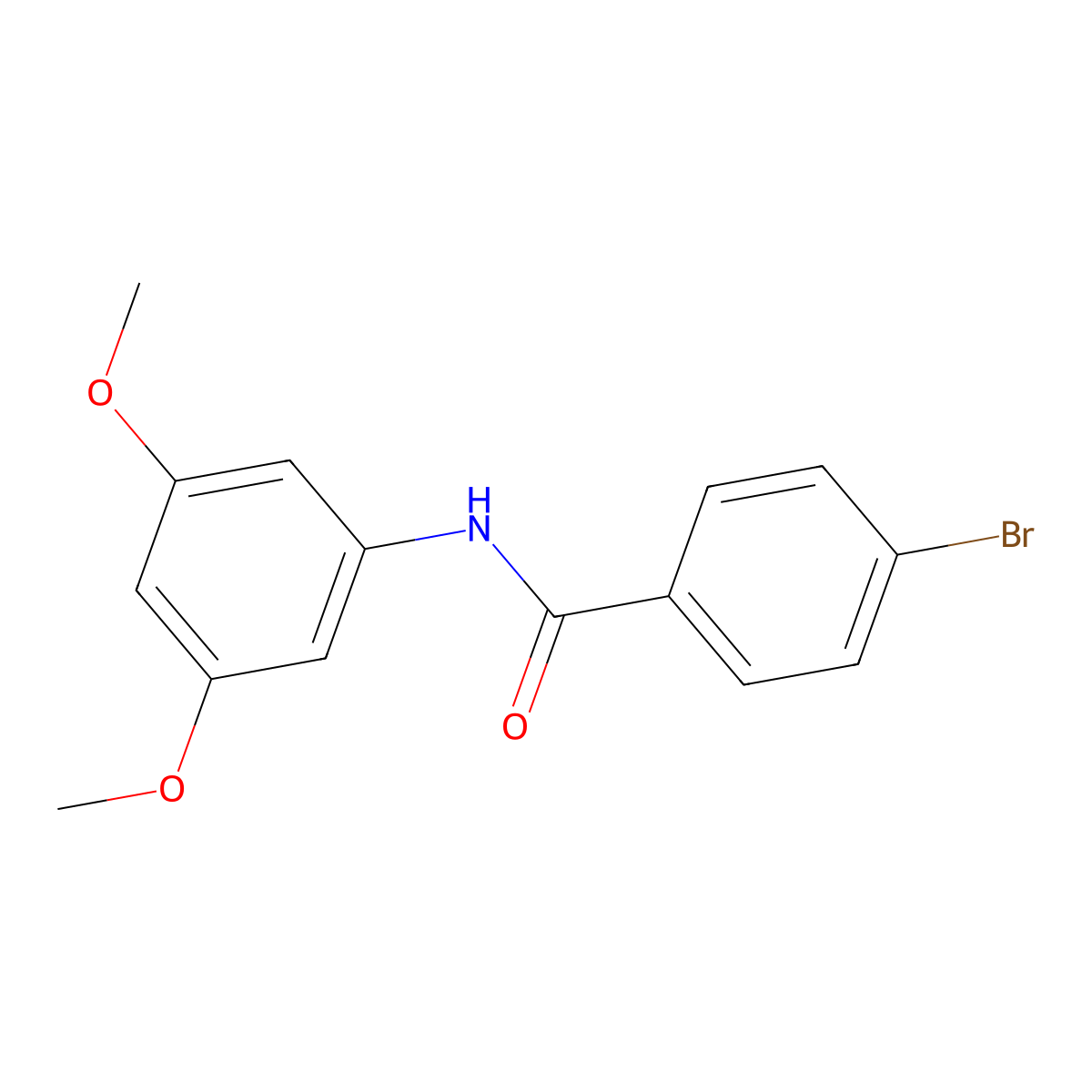 4-bromo-N-(3,5-dimethoxyphenyl)benzamide molecular structure, CAS 425611-20-7
