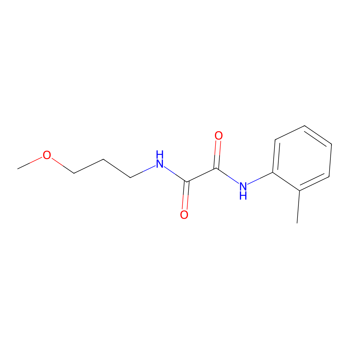 N-(3-methoxypropyl)-N'-(2-methylphenyl)ethanediamide molecular structure, CAS 425611-54-7
