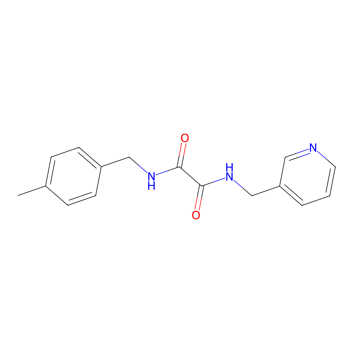 N-(4-Methyl-benzyl)-N'-pyridin-3-ylmethyl-oxalamide molecular structure, CAS 425611-72-9