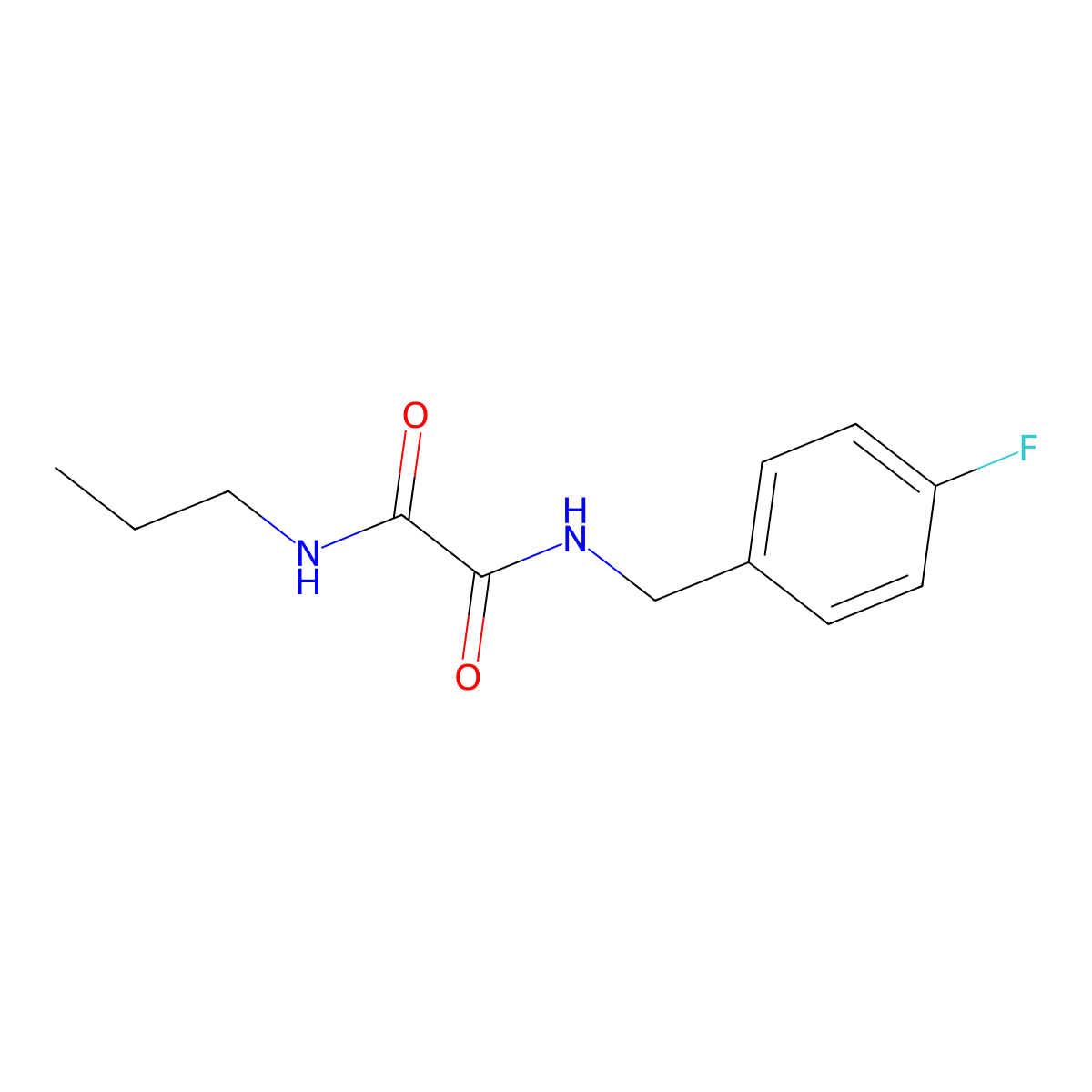 N'-[(4-fluorophenyl)methyl]-N-propyloxamide molecular structure, CAS 425611-99-0