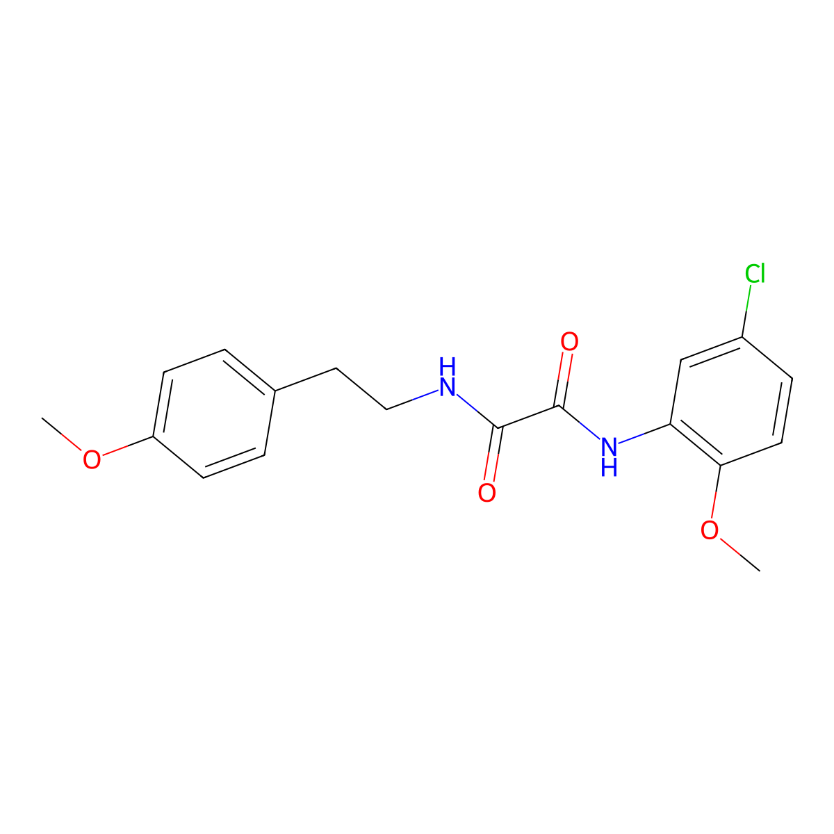 N'-(5-chloro-2-methoxyphenyl)-N-[2-(4-methoxyphenyl)ethyl]oxamide molecular structure, CAS 425612-34-6