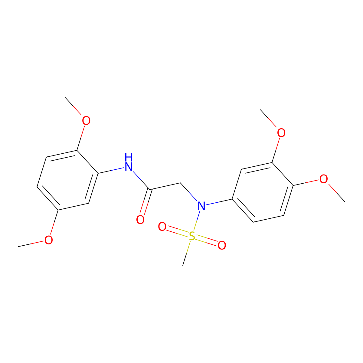 2-(3,4-dimethoxy-N-methylsulfonylanilino)-N-(2,5-dimethoxyphenyl)acetamide molecular structure, CAS 425612-48-2